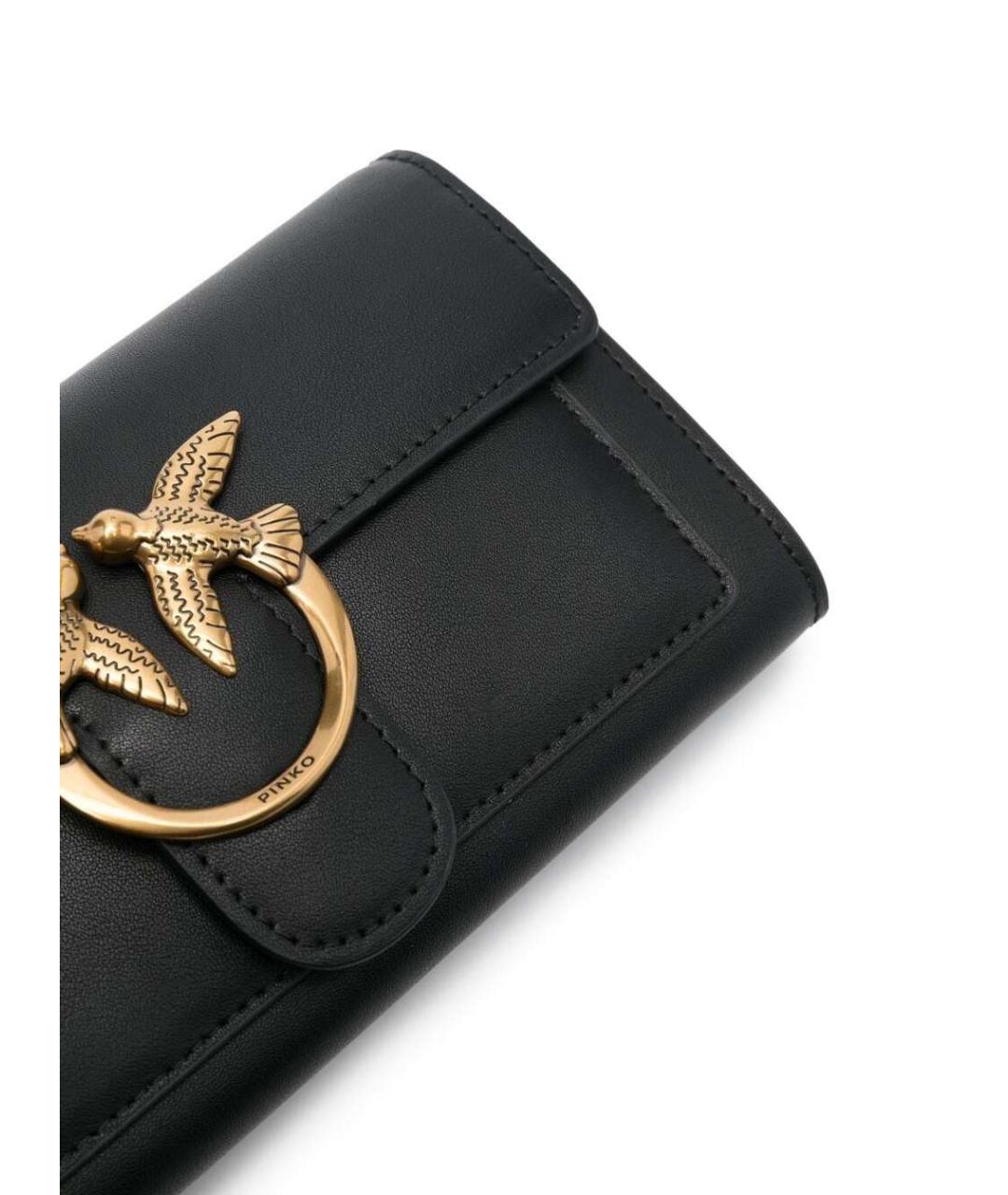 PINKO Черный кожаный кошелек, фото 4