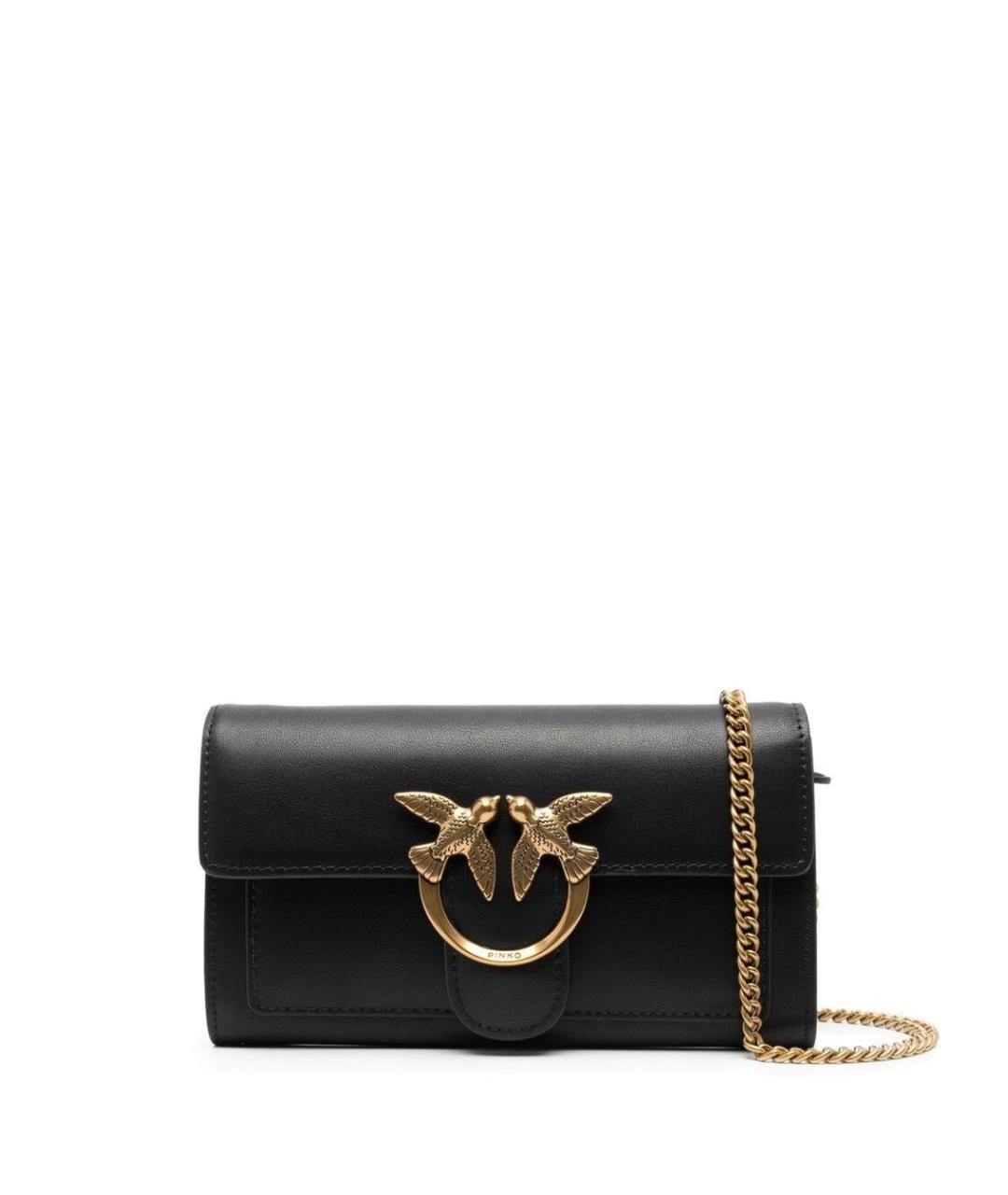 PINKO Черный кожаный кошелек, фото 1