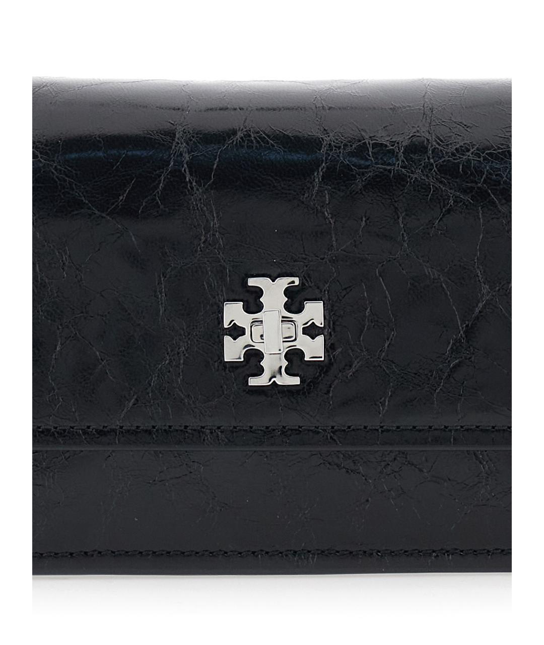 TORY BURCH Черная кожаная сумка через плечо, фото 3