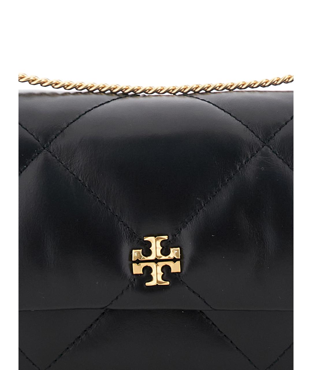 TORY BURCH Черная кожаная сумка через плечо, фото 3