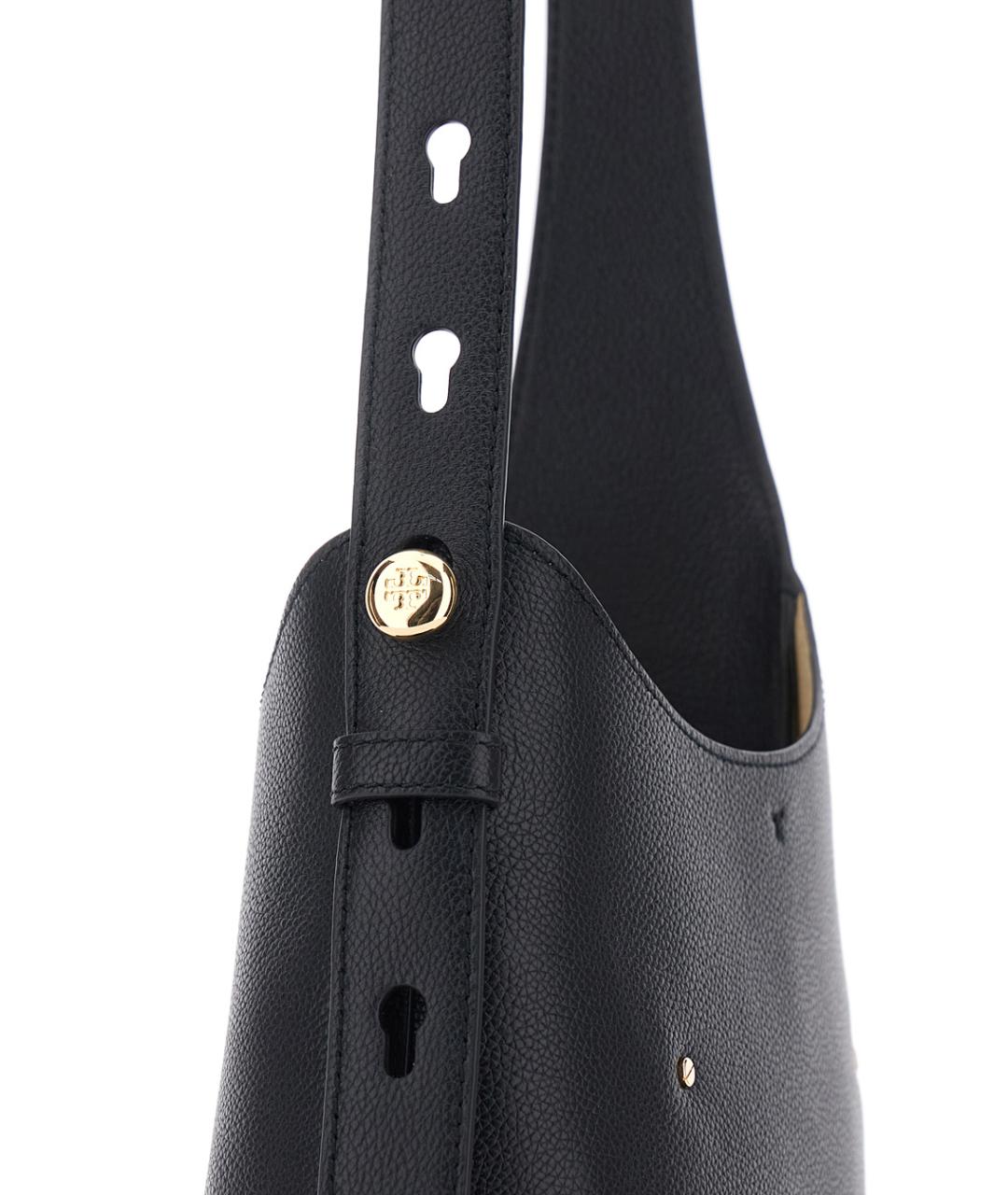 TORY BURCH Черная кожаная сумка через плечо, фото 3