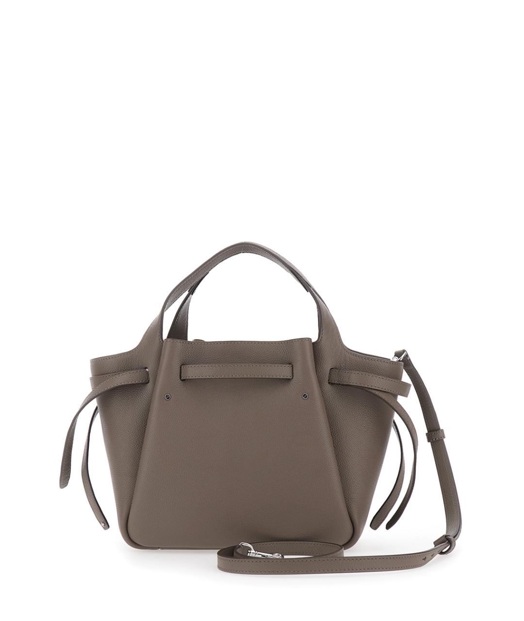 TORY BURCH Коричневая кожаная сумка с короткими ручками, фото 2