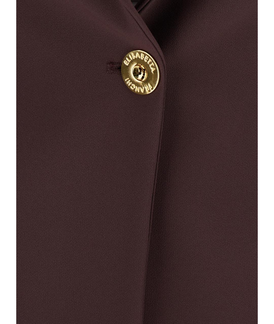 ELISABETTA FRANCHI Бордовый полиэстеровый жакет/пиджак, фото 3