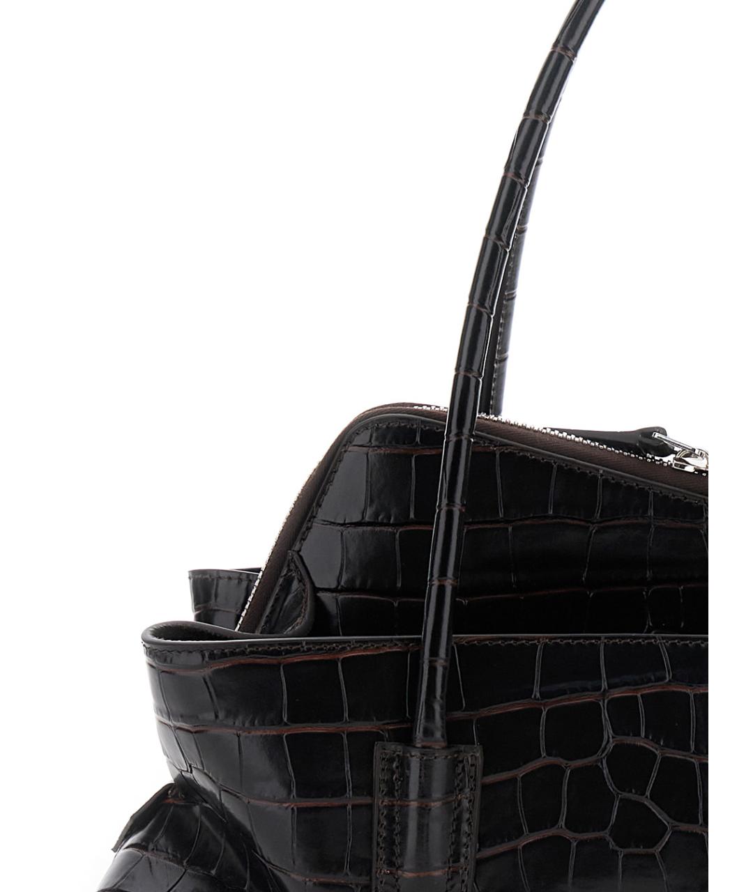 THE ATTICO Коричневая кожаная сумка через плечо, фото 3