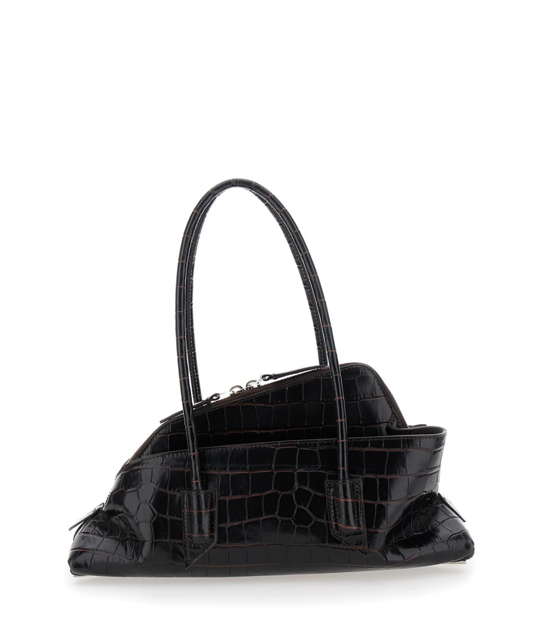 THE ATTICO Коричневая кожаная сумка через плечо, фото 2