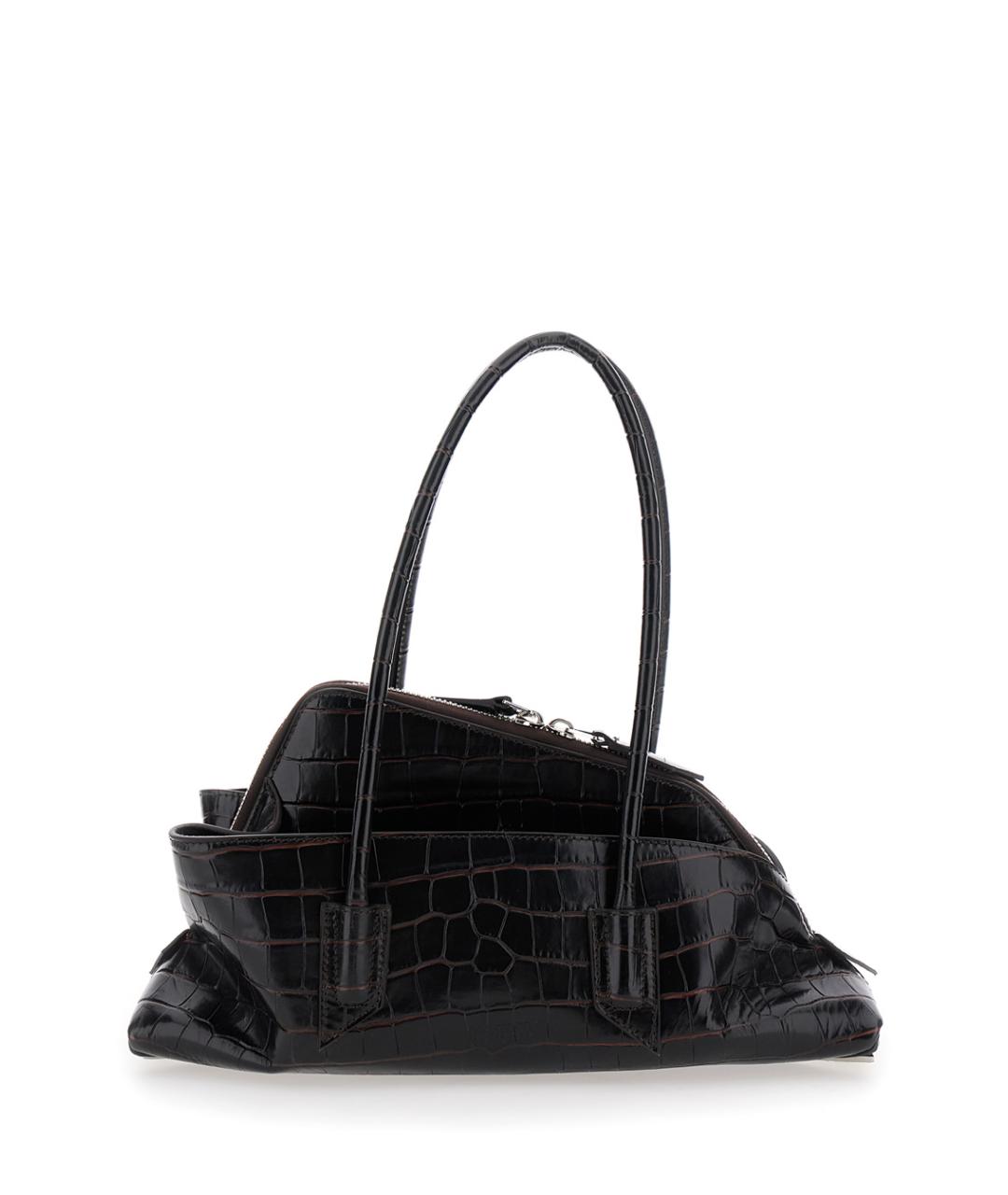 THE ATTICO Коричневая кожаная сумка через плечо, фото 1