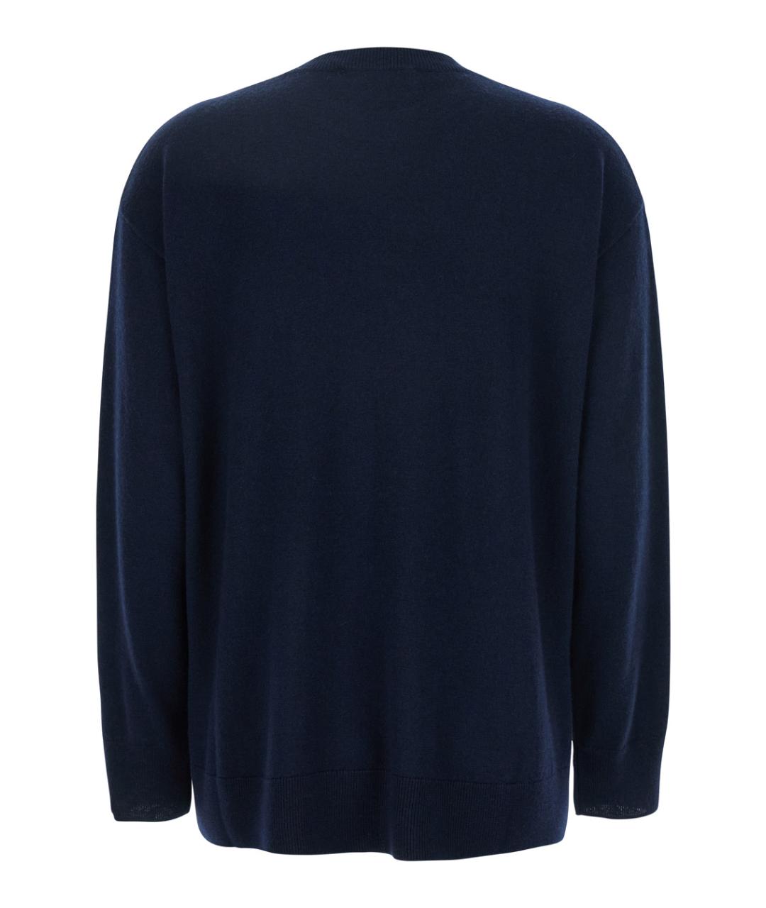 'S MAX MARA Синий шерстяной джемпер / свитер, фото 2