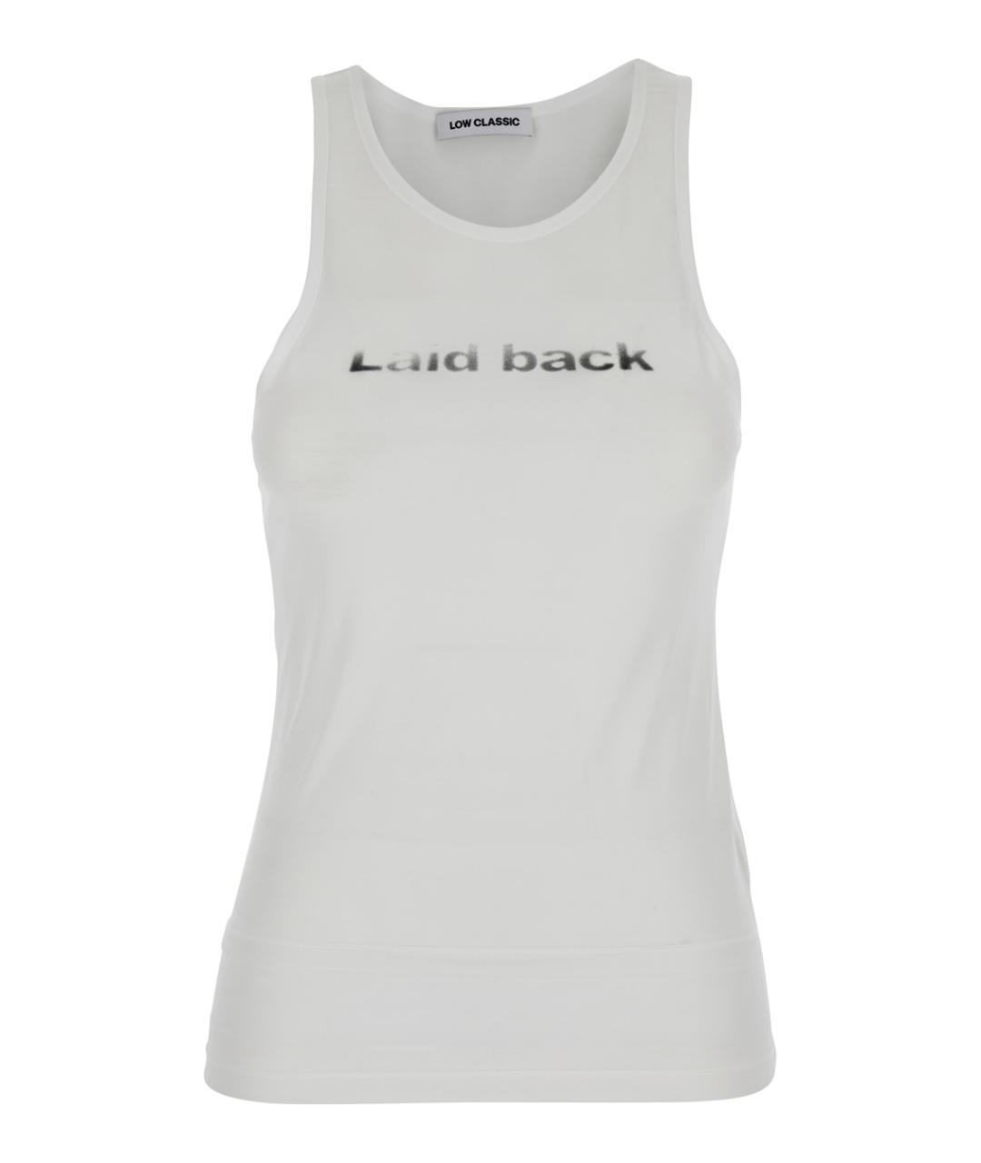 LOW CLASSIC Белая полиэстеровая майка, фото 1