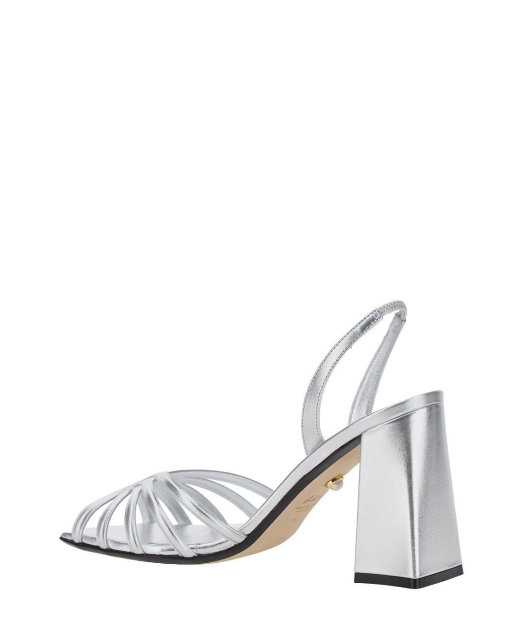 ALEVI Серебряные кожаные босоножки, фото 3