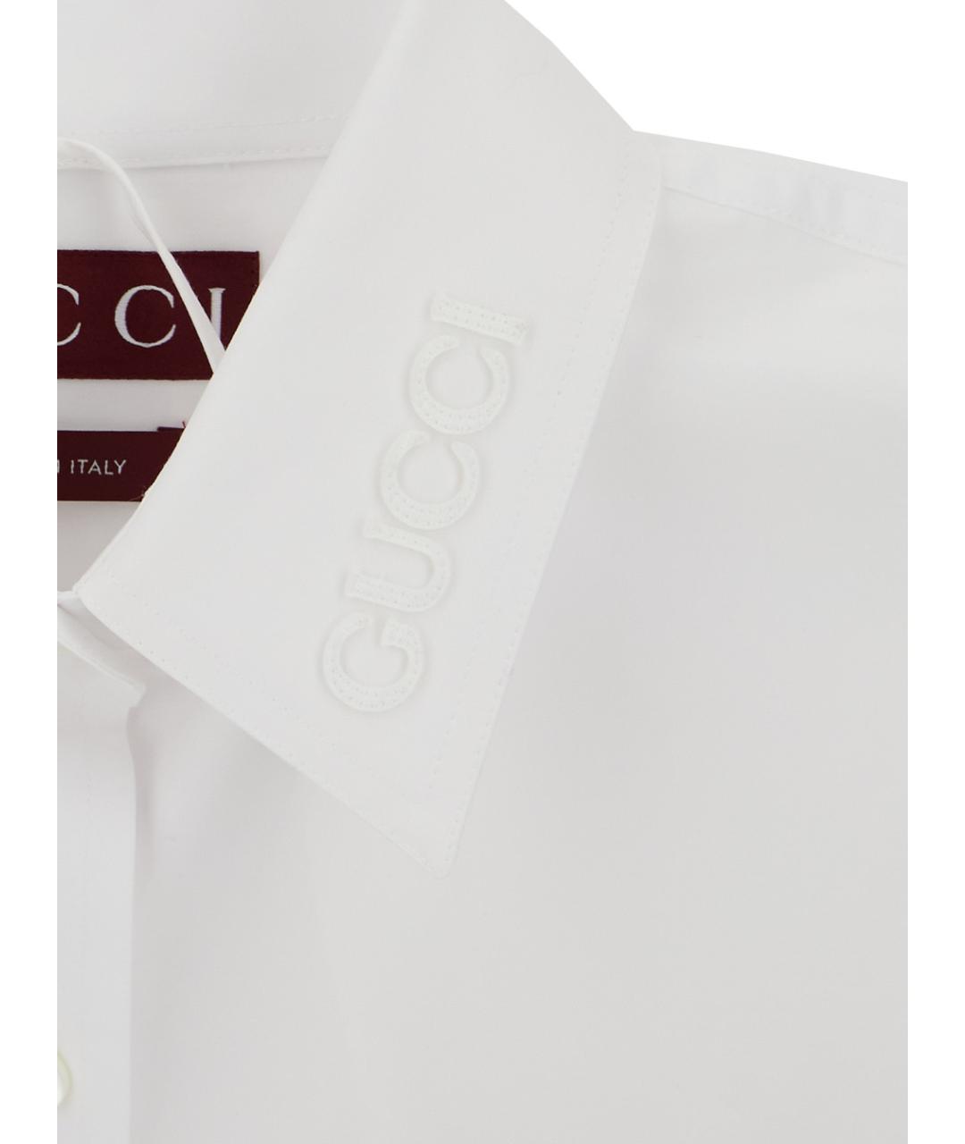 GUCCI Белая хлопковая рубашка, фото 3