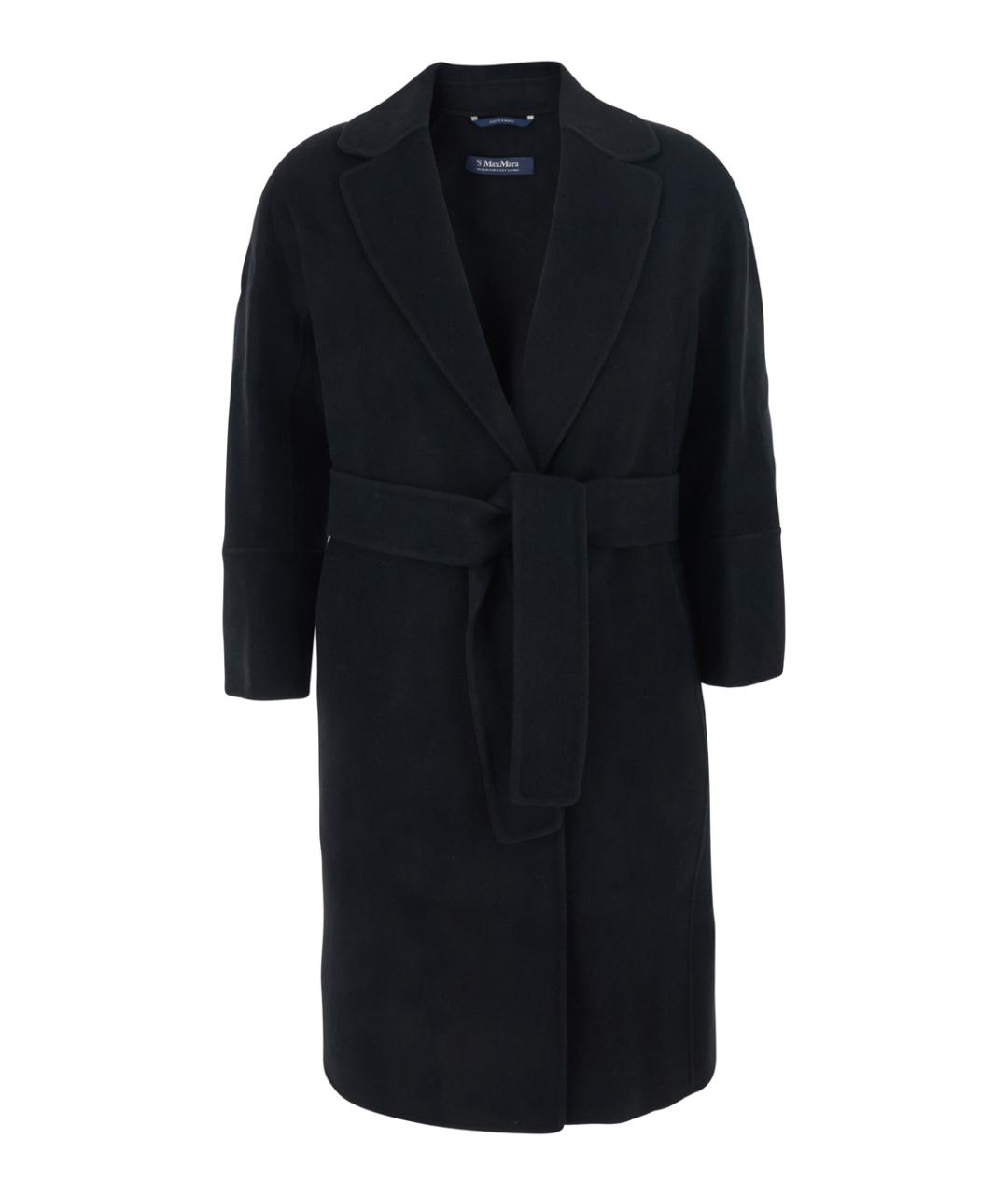 'S MAX MARA Черное шерстяное пальто, фото 1