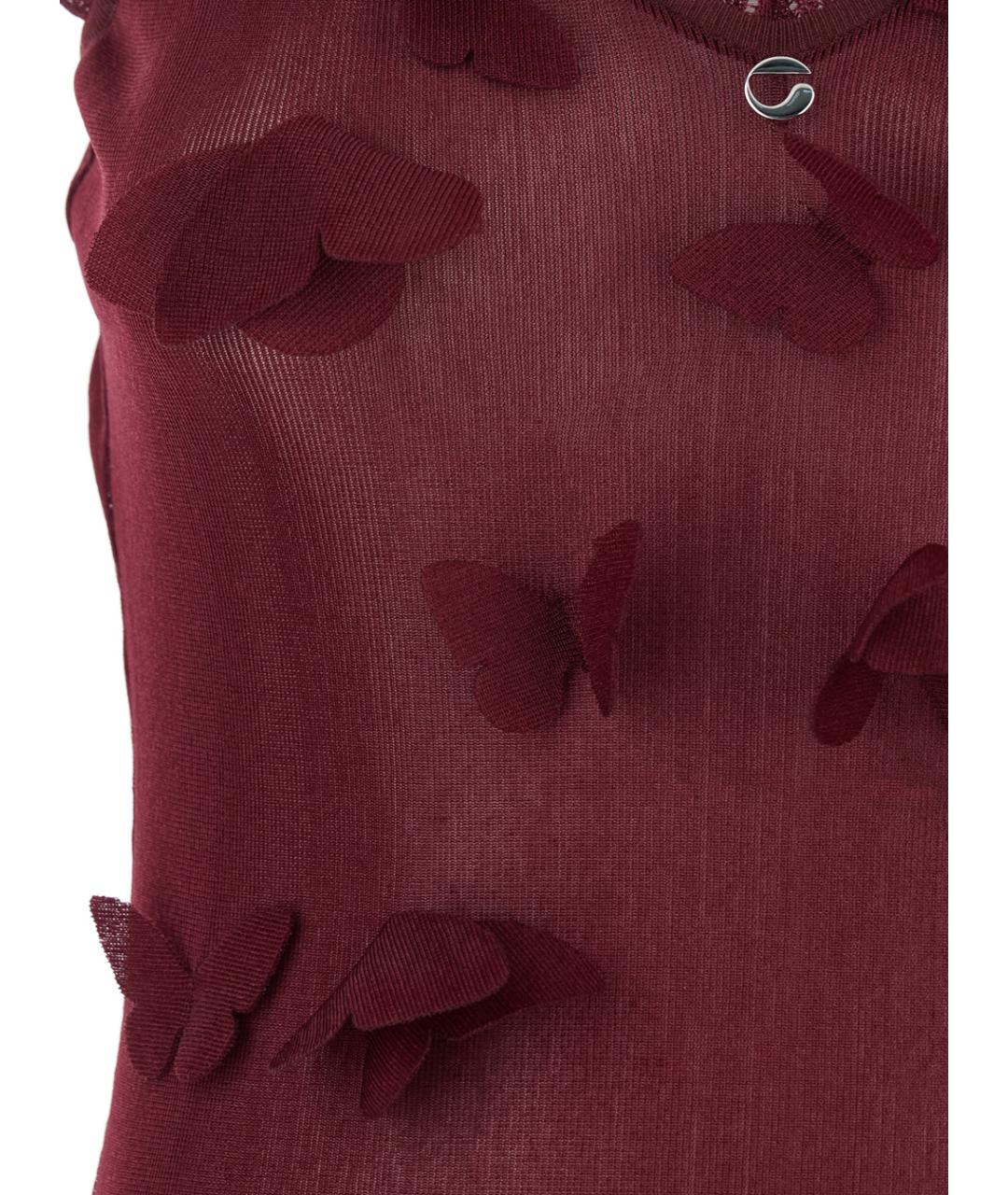 COPERNI Бордовое полиэстеровое коктейльное платье, фото 3