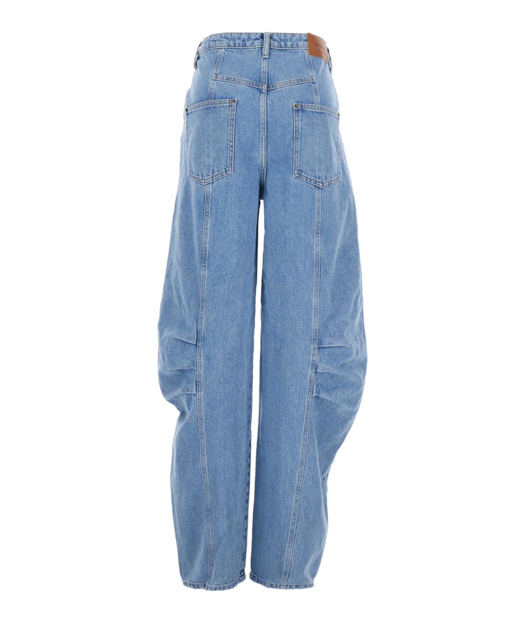 ROTATE Голубые хлопковые джинсы клеш, фото 2