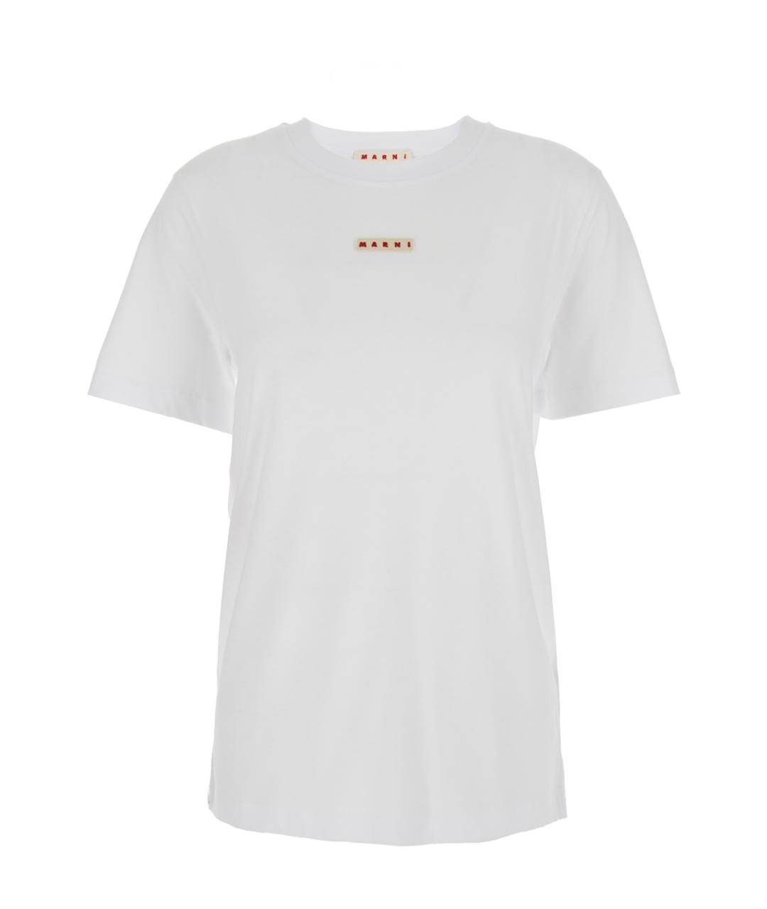 MARNI Белая хлопковая футболка, фото 1