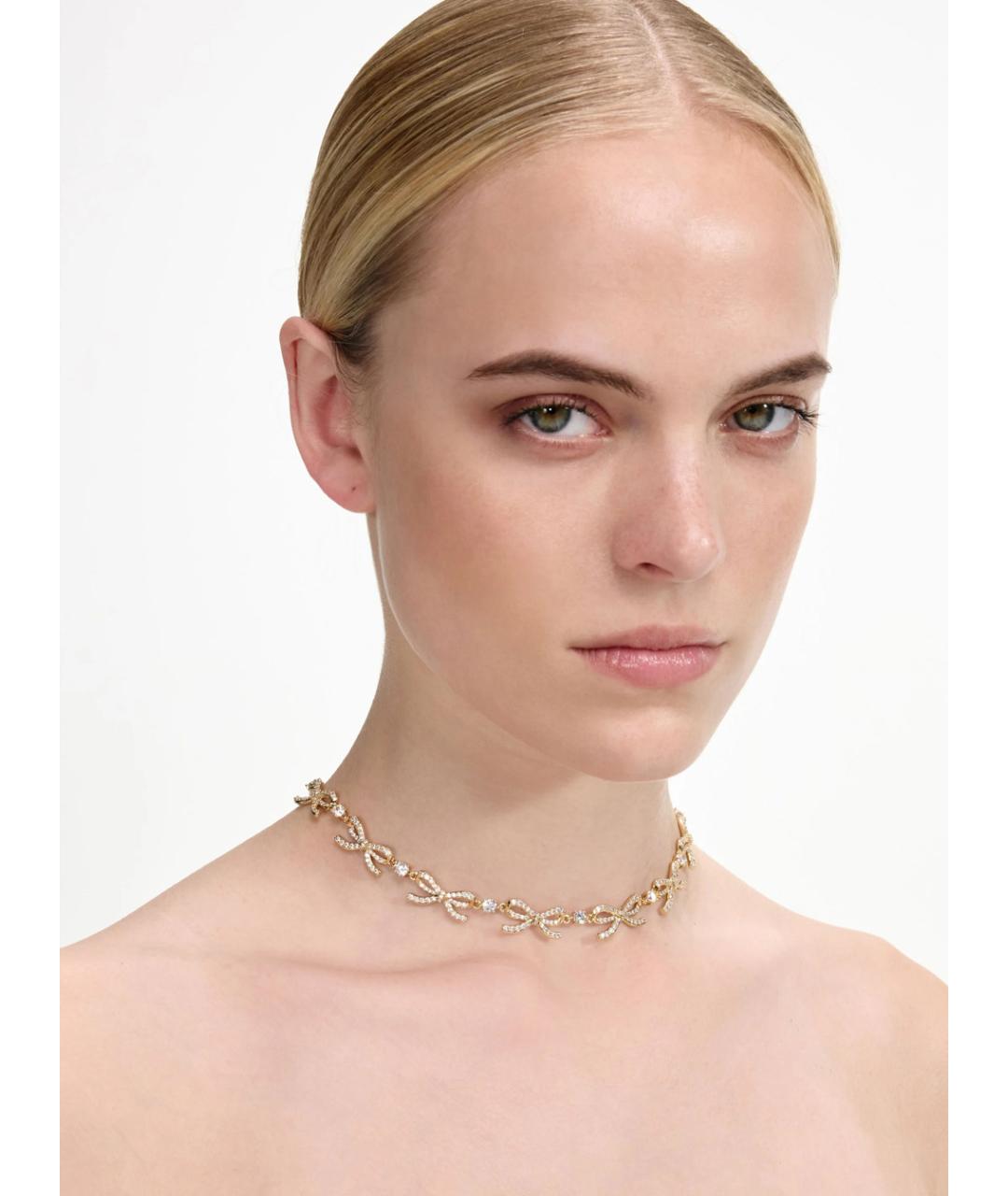 SELF-PORTRAIT Золотой металлический чокер, фото 3