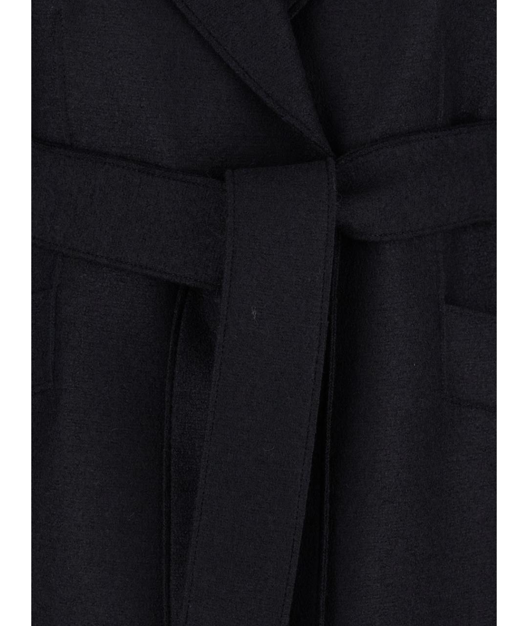HARRIS WHARF LONDON Черное шерстяное пальто, фото 3