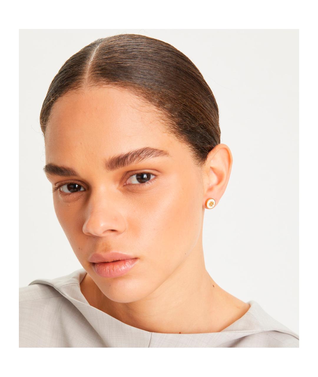 TORY BURCH Золотые металлические серьги, фото 3