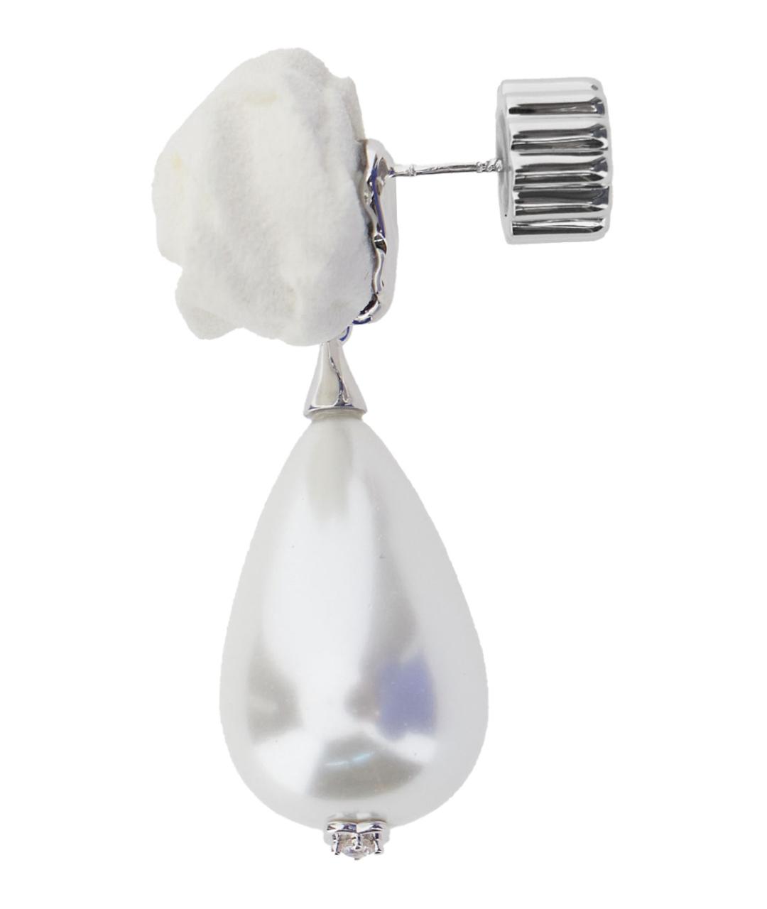 SHUSHU/TONG Белые латунные серьги, фото 2