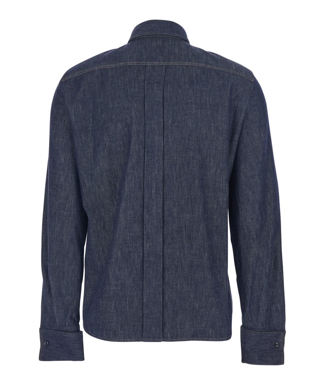 BRUNELLO CUCINELLI Синяя хлопковая рубашка, фото 2