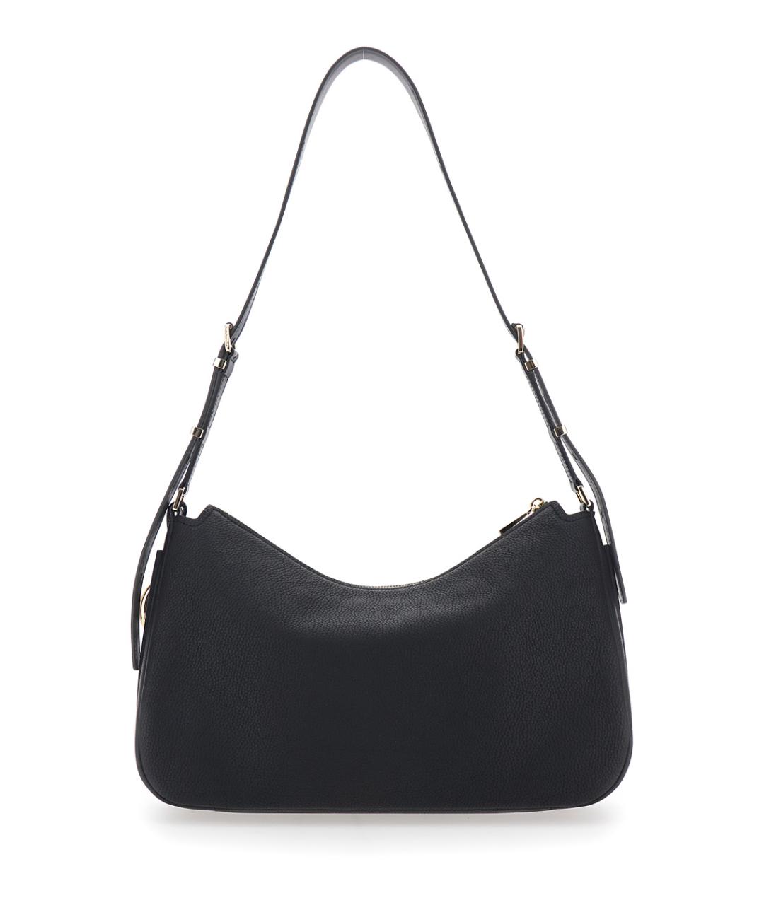 MICHAEL MICHAEL KORS Черная кожаная сумка через плечо, фото 2