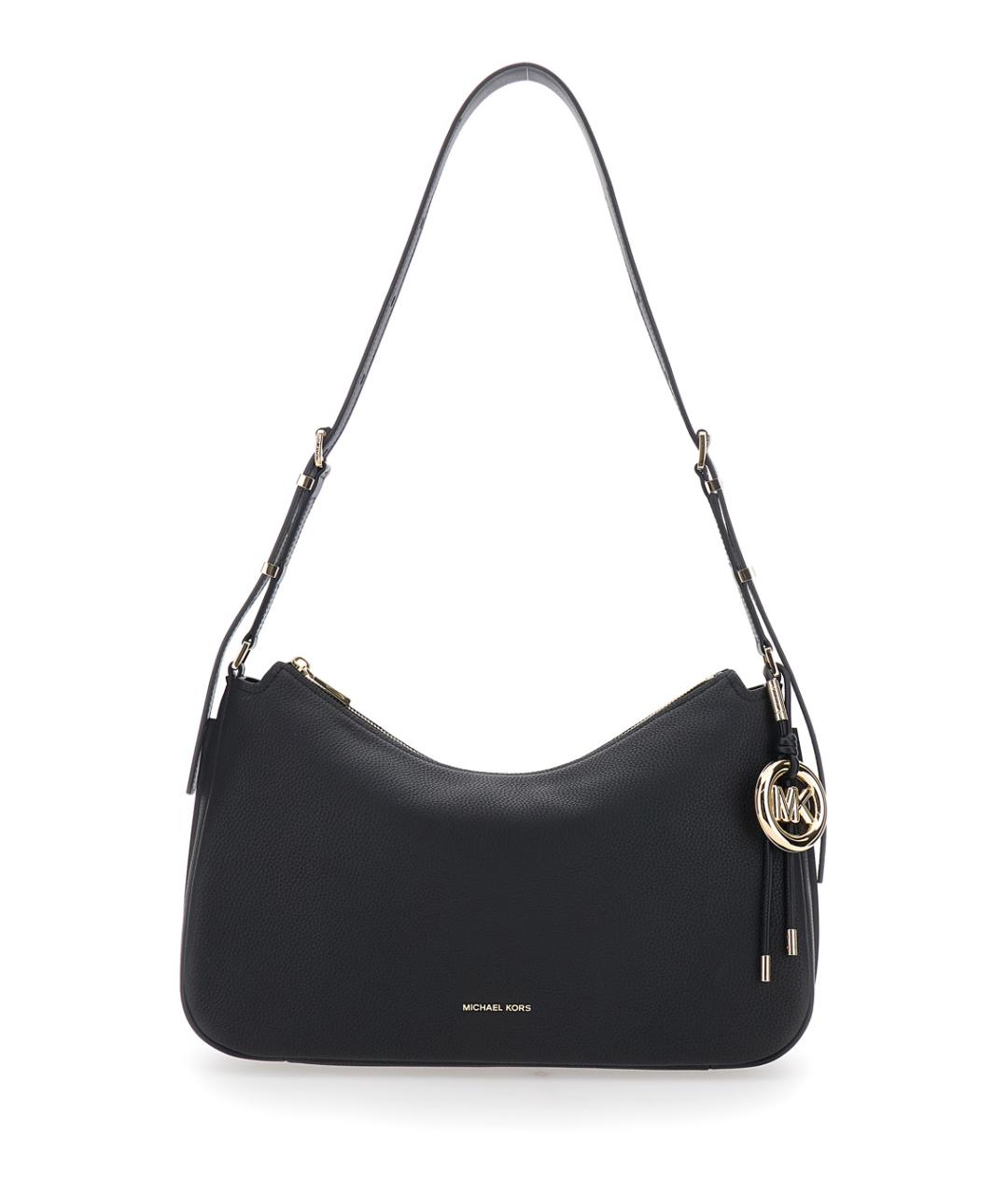 MICHAEL MICHAEL KORS Черная кожаная сумка через плечо, фото 1