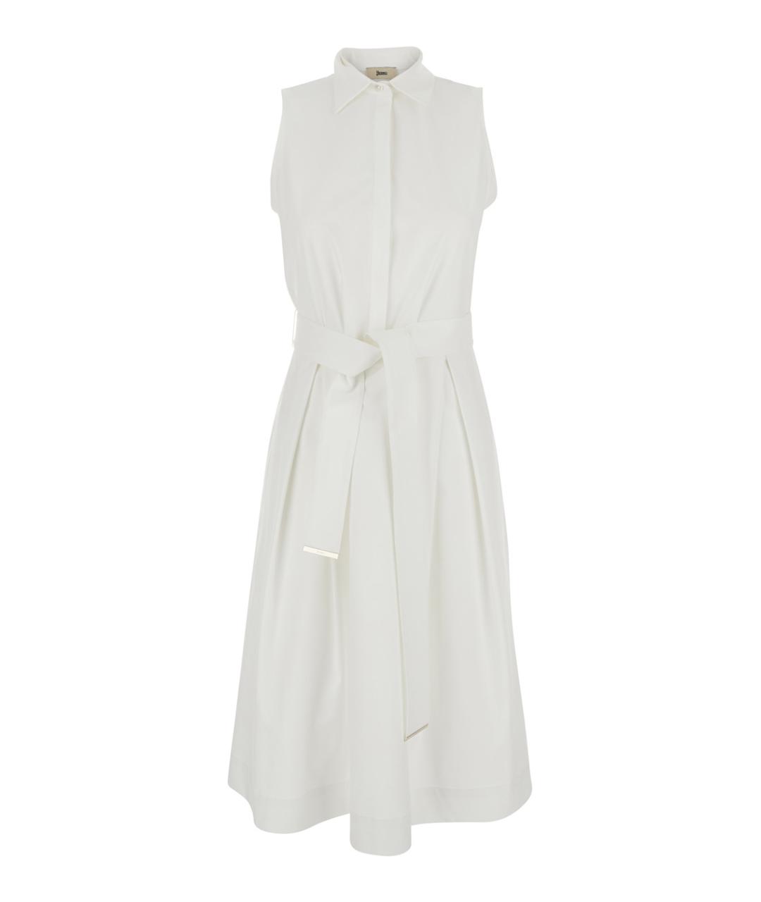 HERNO Белое полиэстеровое повседневное платье, фото 1