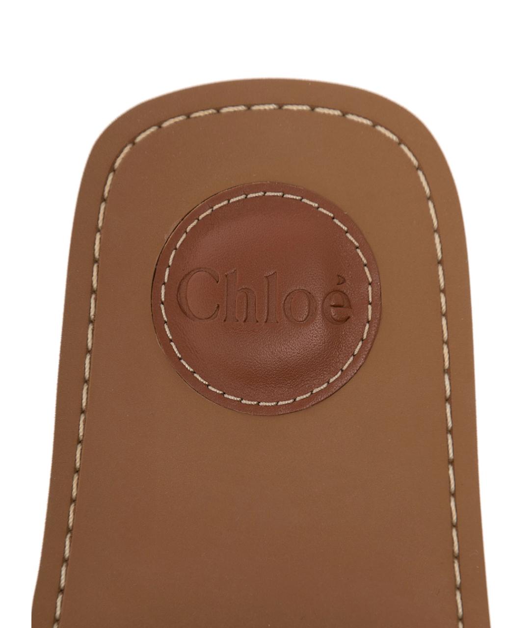 CHLOE Черные кожаные сандалии, фото 4