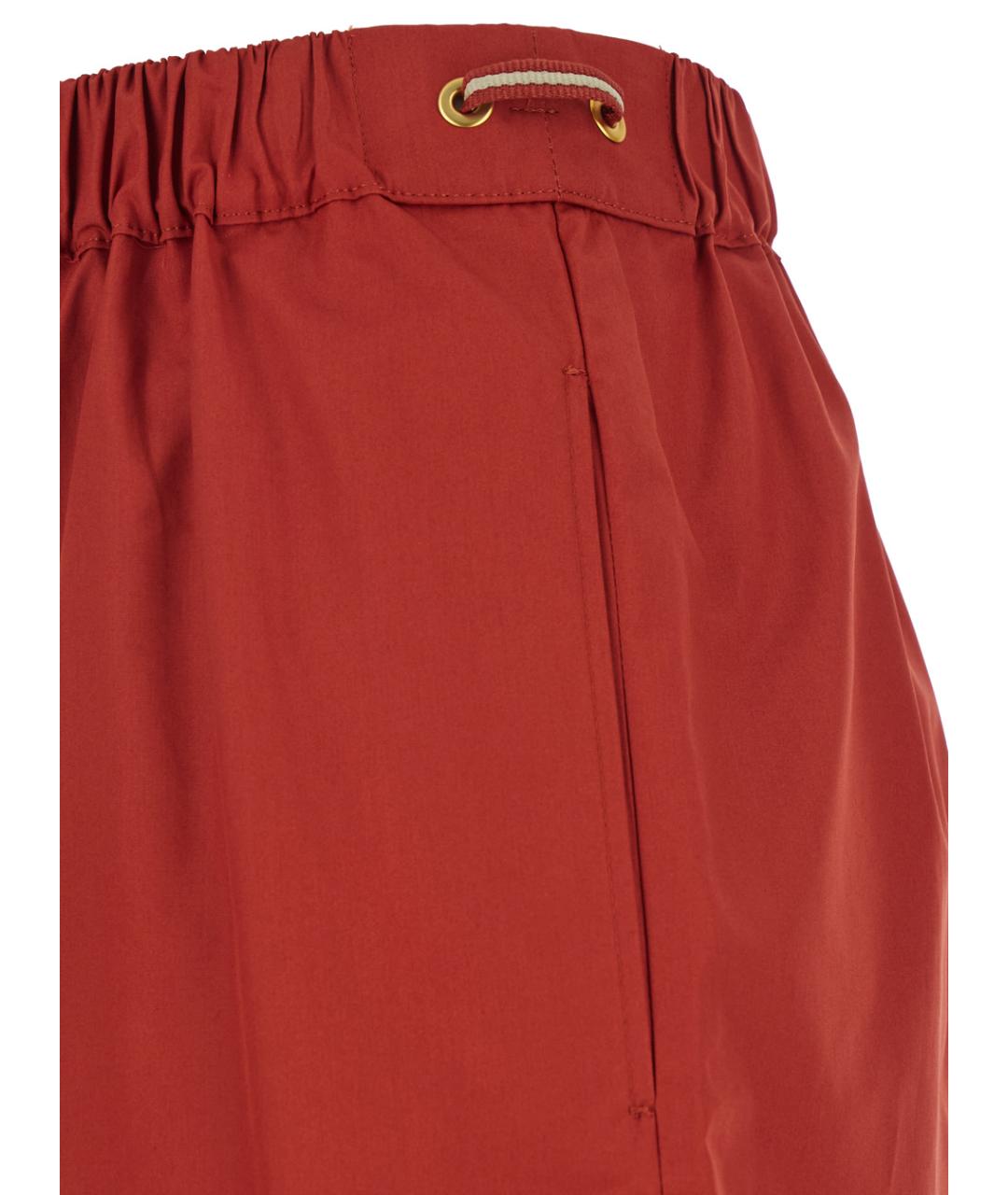 MAX MARA Красные хлопковые шорты, фото 3