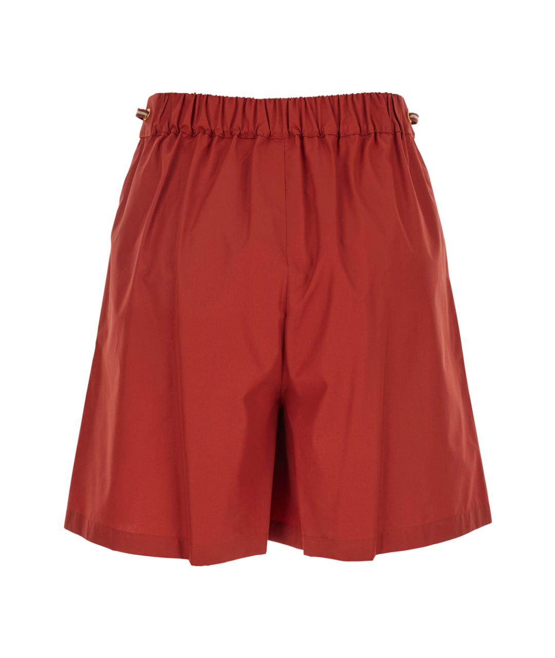 MAX MARA Красные хлопковые шорты, фото 2