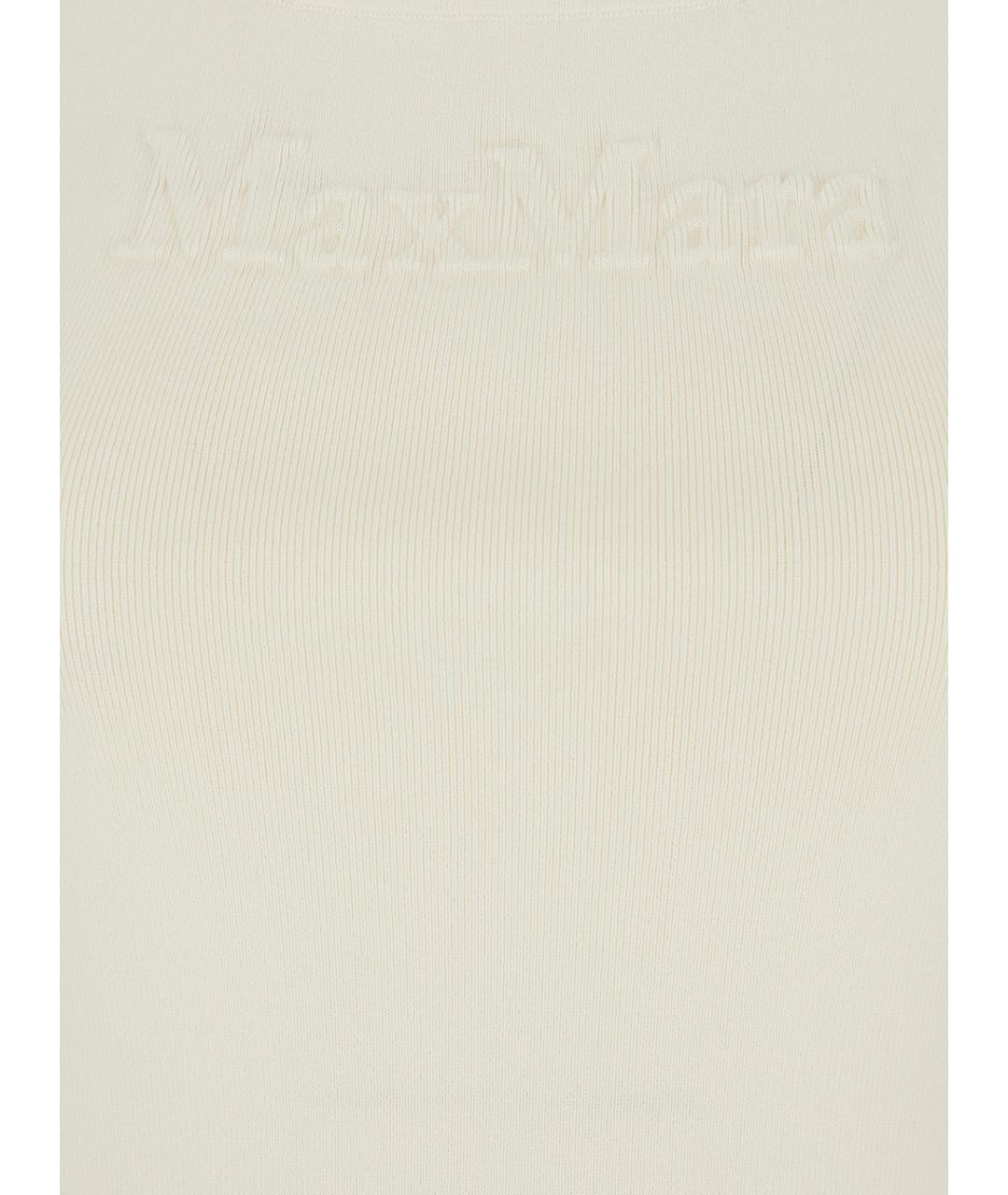 MAX MARA Белая вискозная майка, фото 3