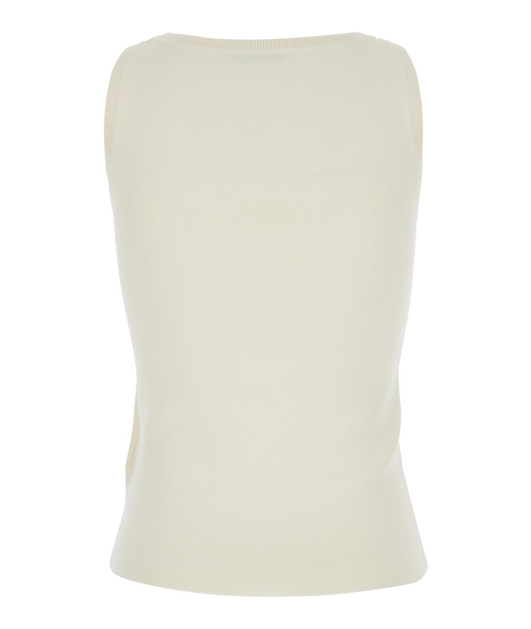 MAX MARA Белая вискозная майка, фото 2