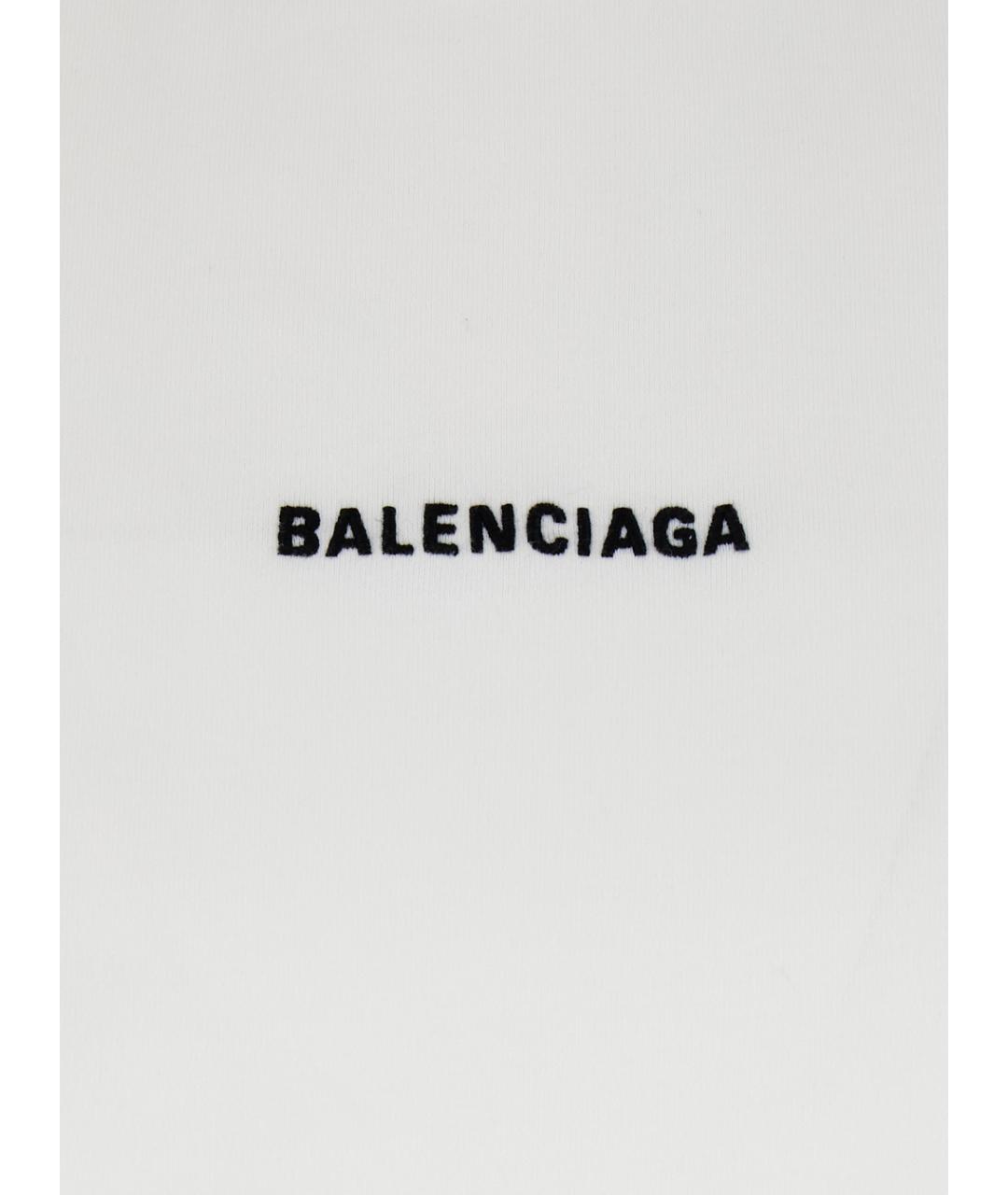 BALENCIAGA Белая хлопковая футболка, фото 3