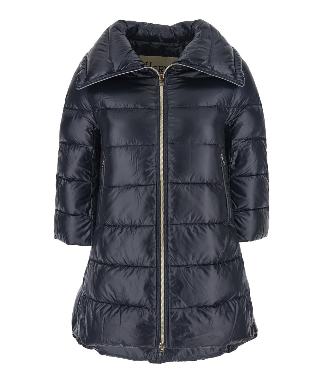 HERNO Черный полиамидовый пуховик, фото 1