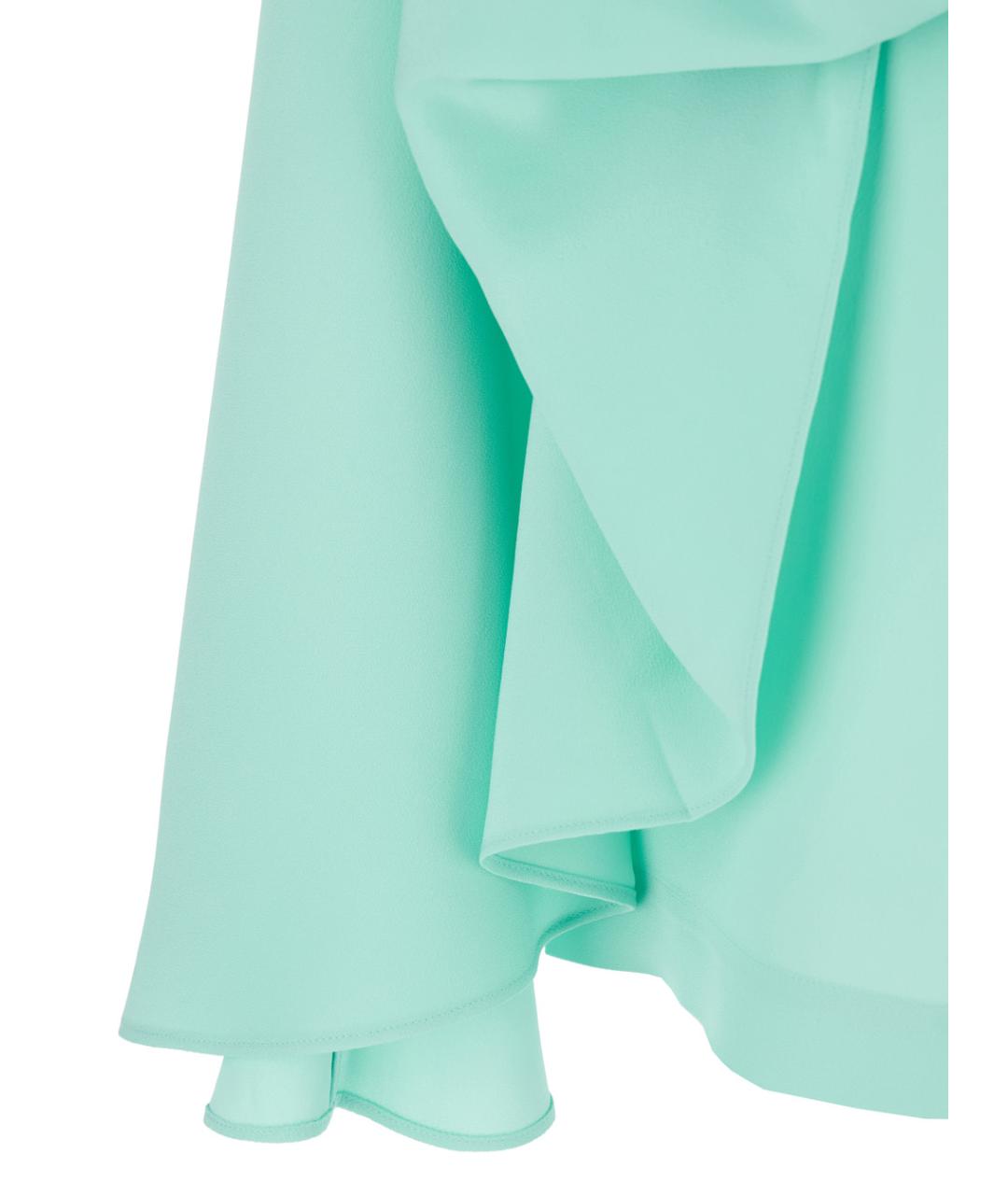 TALLER MARMO Бирюзовое ацетатное повседневное платье, фото 3