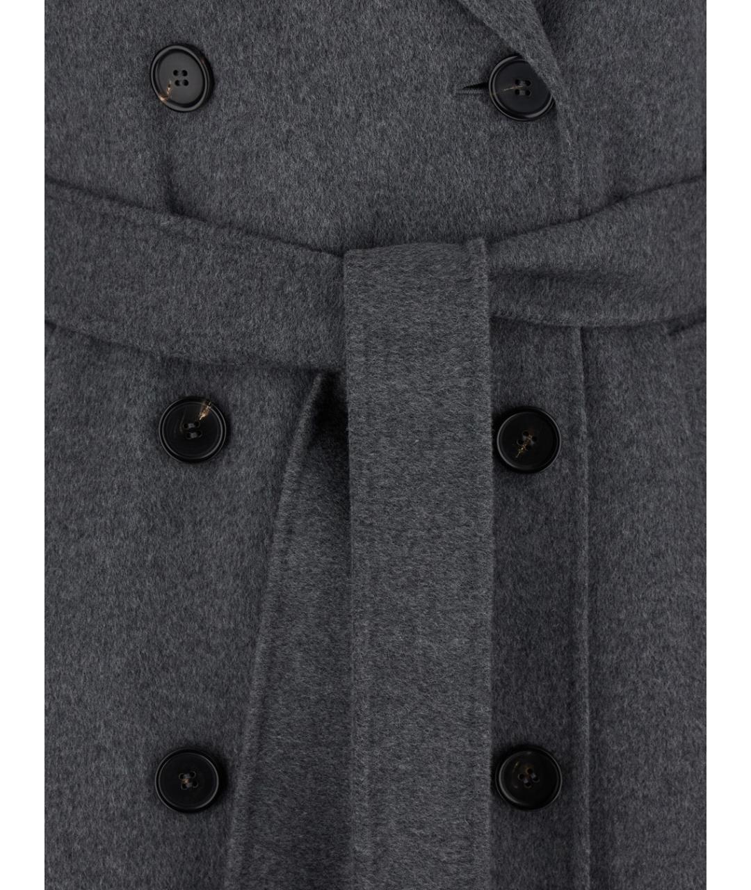 'S MAX MARA Антрацитовое шерстяное пальто, фото 3