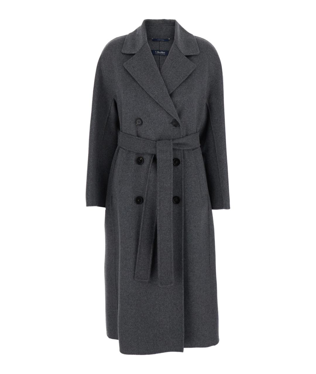 'S MAX MARA Антрацитовое шерстяное пальто, фото 1