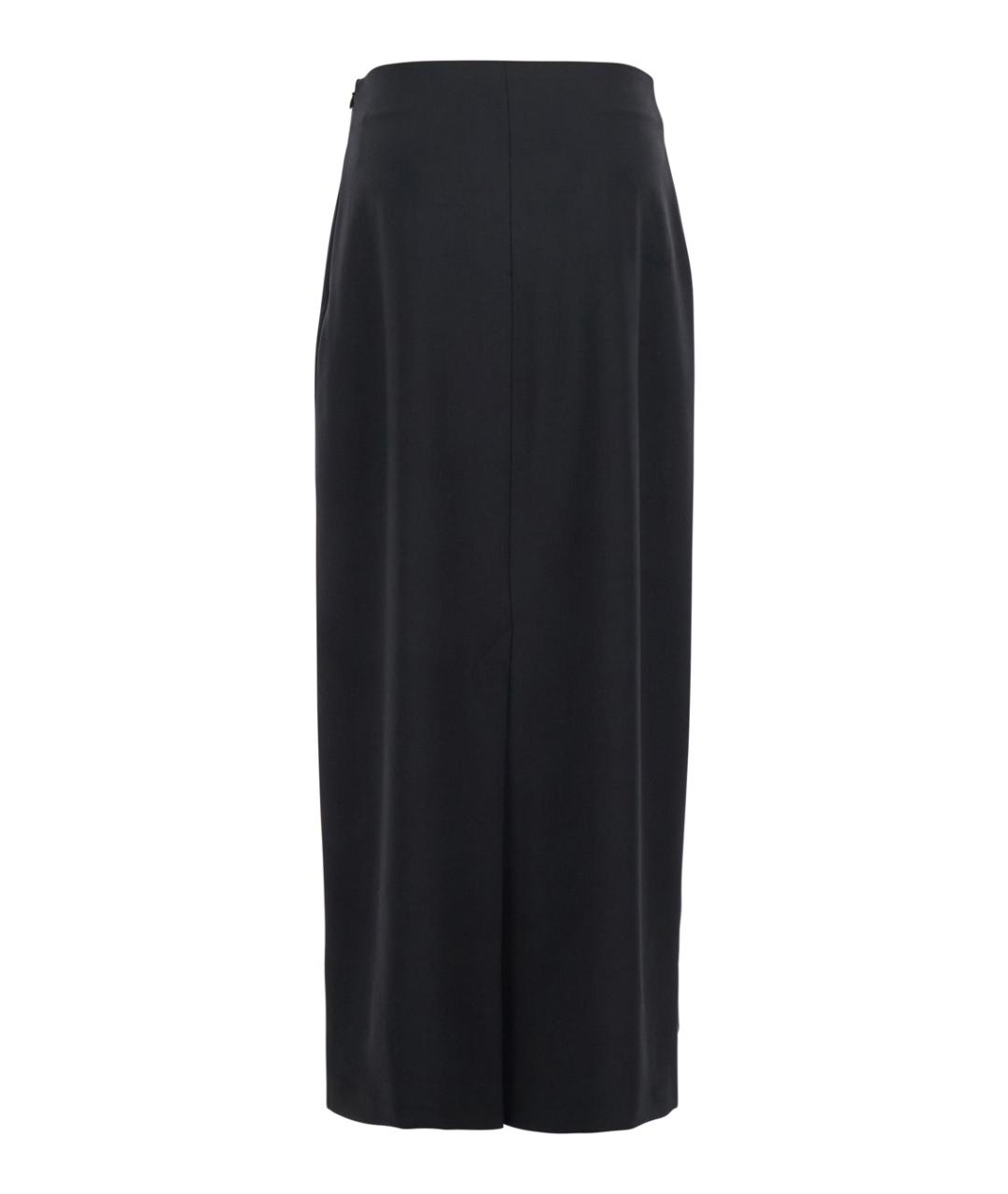 LOULOU STUDIO Черная шерстяная юбка миди, фото 2