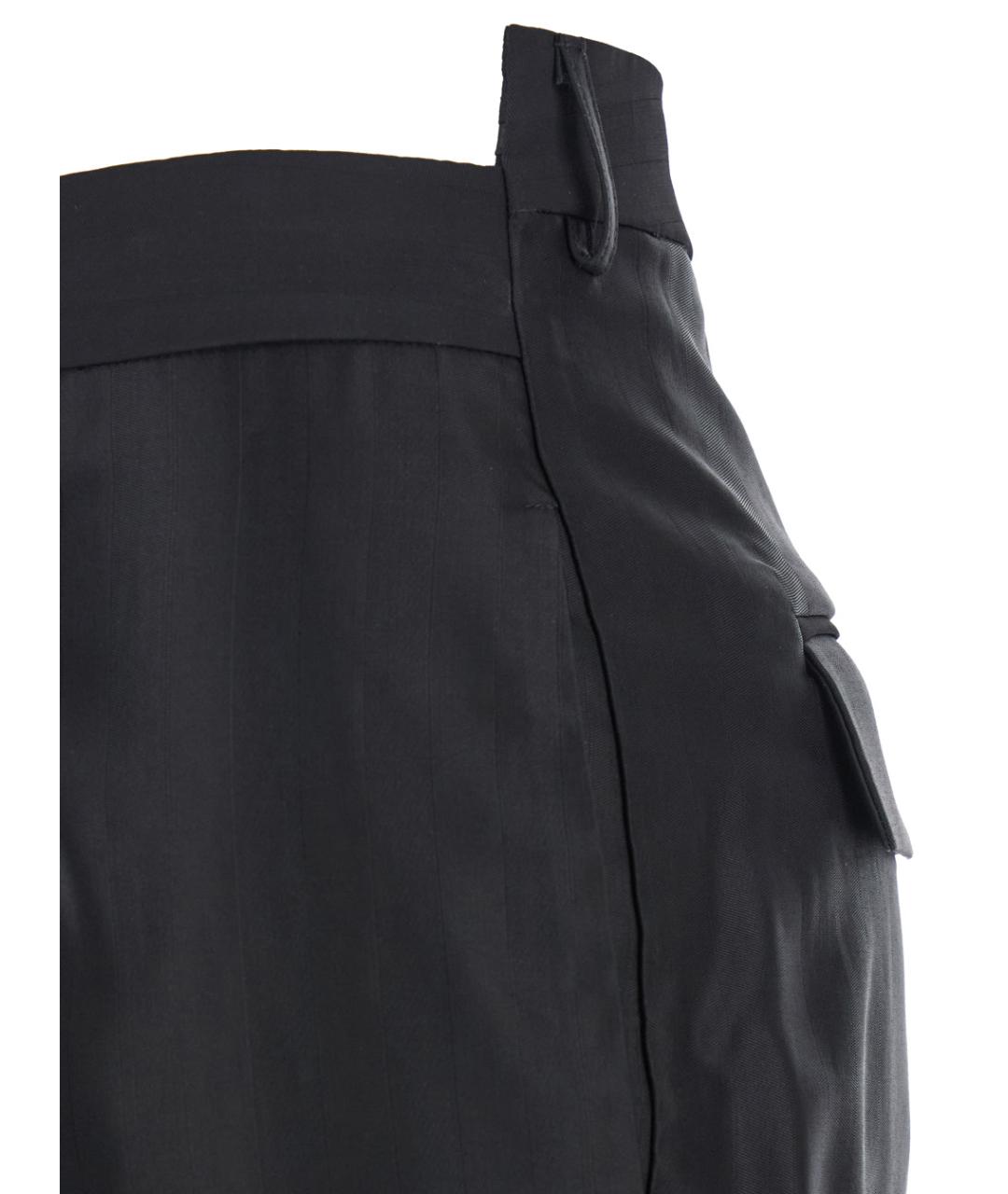 SEMICOUTURE Черные вискозные прямые брюки, фото 3