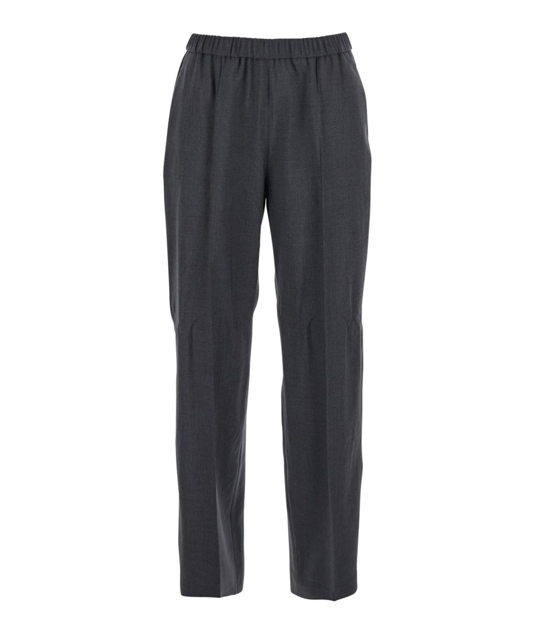 FABIANA FILIPPI Серые шерстяные прямые брюки, фото 1