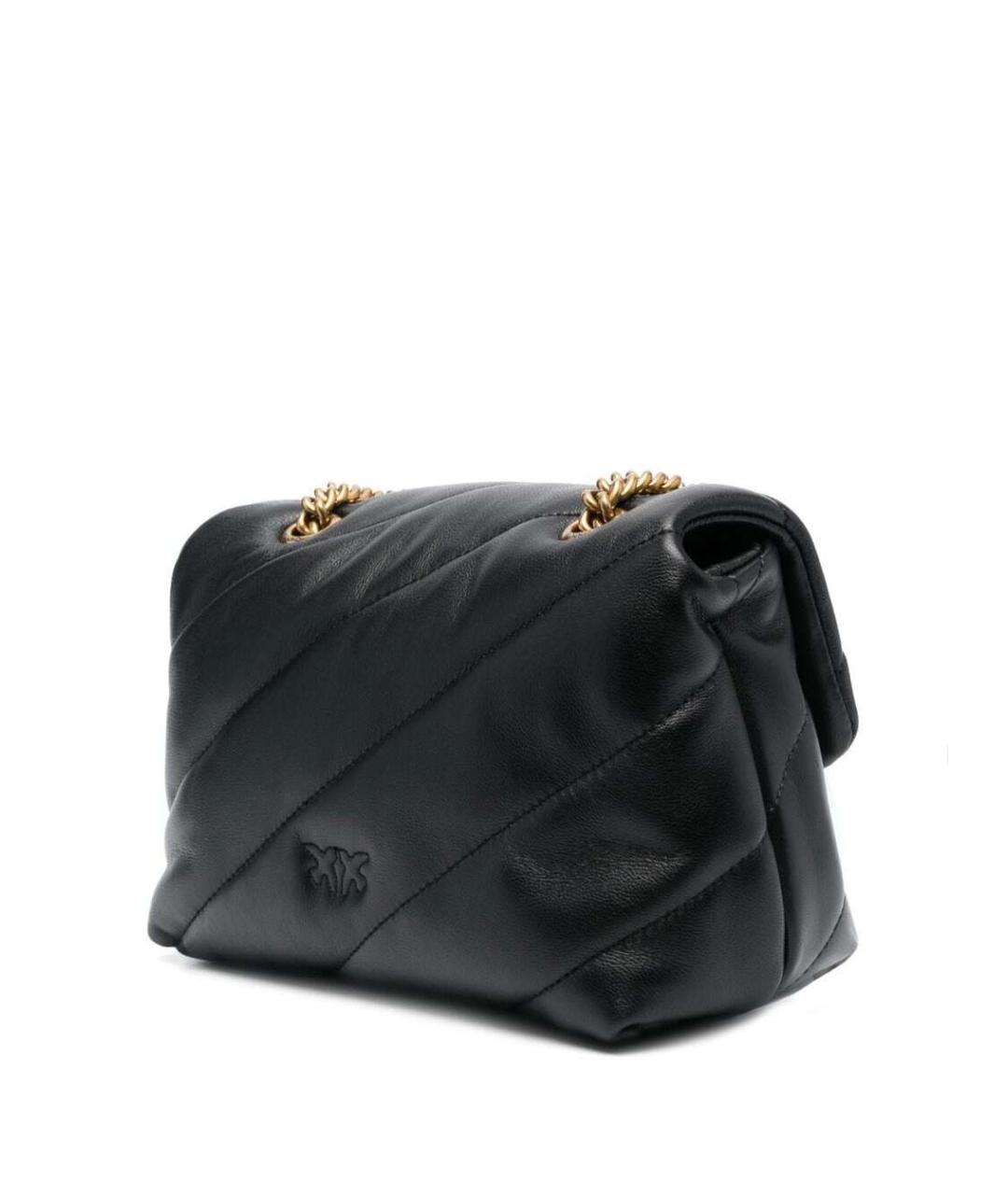 PINKO Черная кожаная сумка через плечо, фото 2