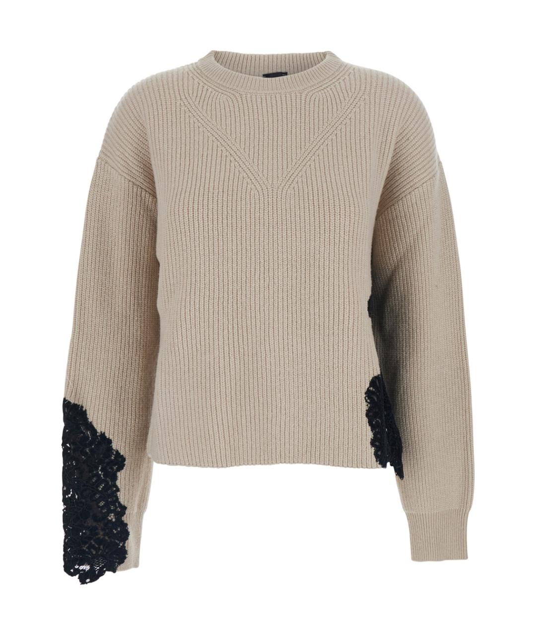 PINKO Бежевый шерстяной джемпер / свитер, фото 1