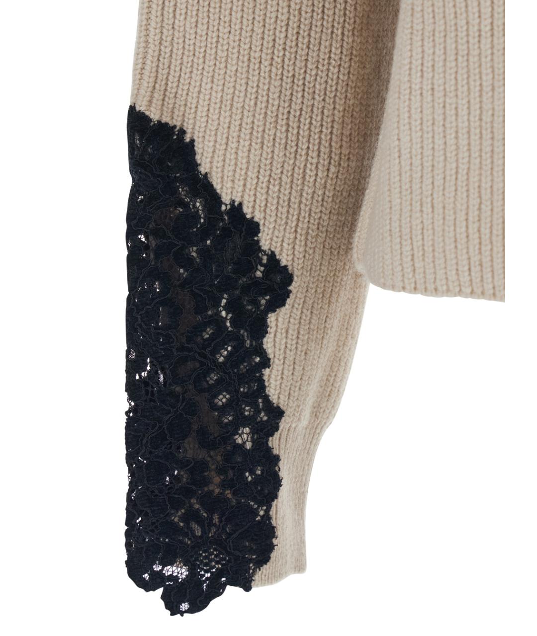 PINKO Бежевый шерстяной джемпер / свитер, фото 3