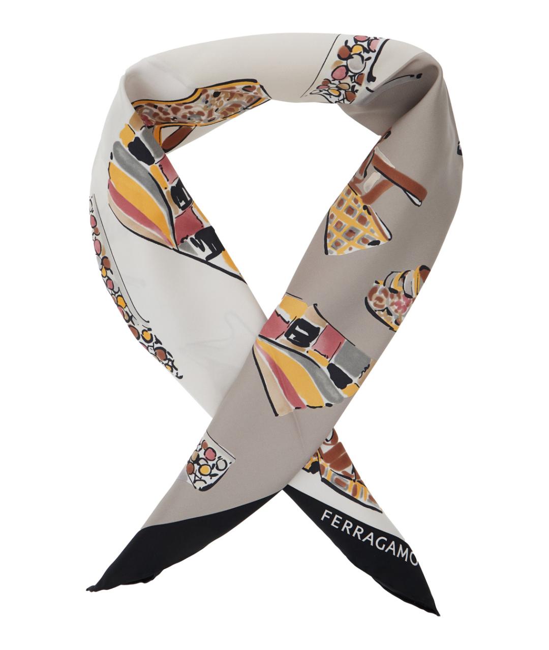 FERRAGAMO Мульти шелковый платок, фото 2