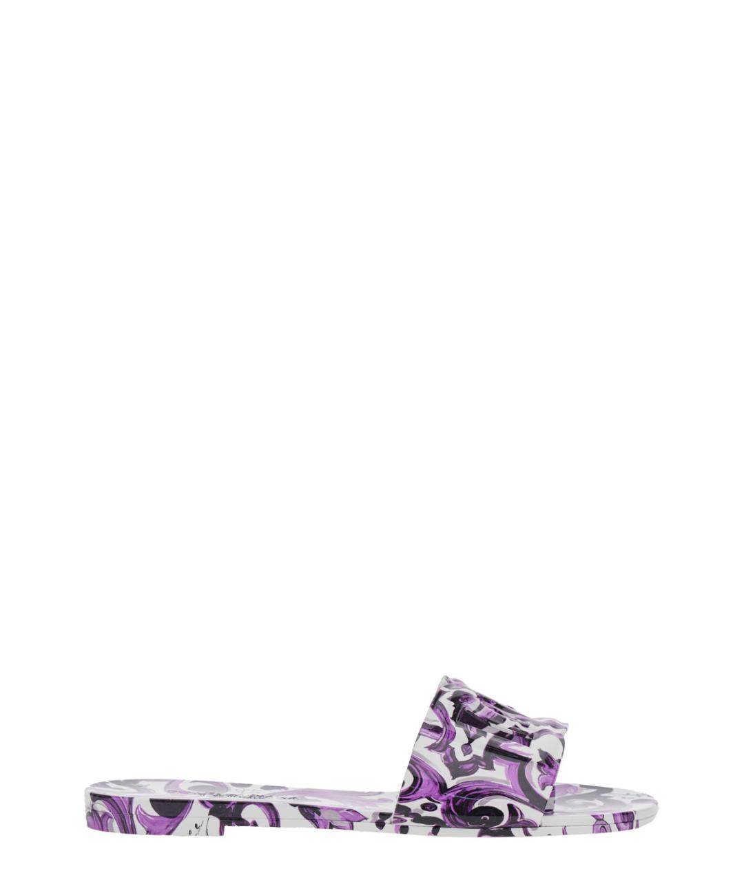 DOLCE&GABBANA Мульти синтетические шлепанцы, фото 1