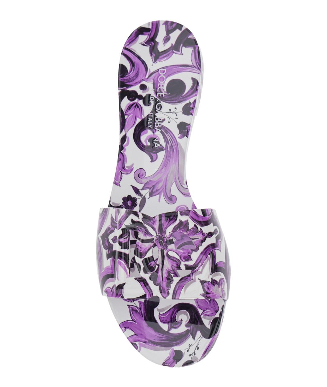 DOLCE&GABBANA Мульти синтетические шлепанцы, фото 4