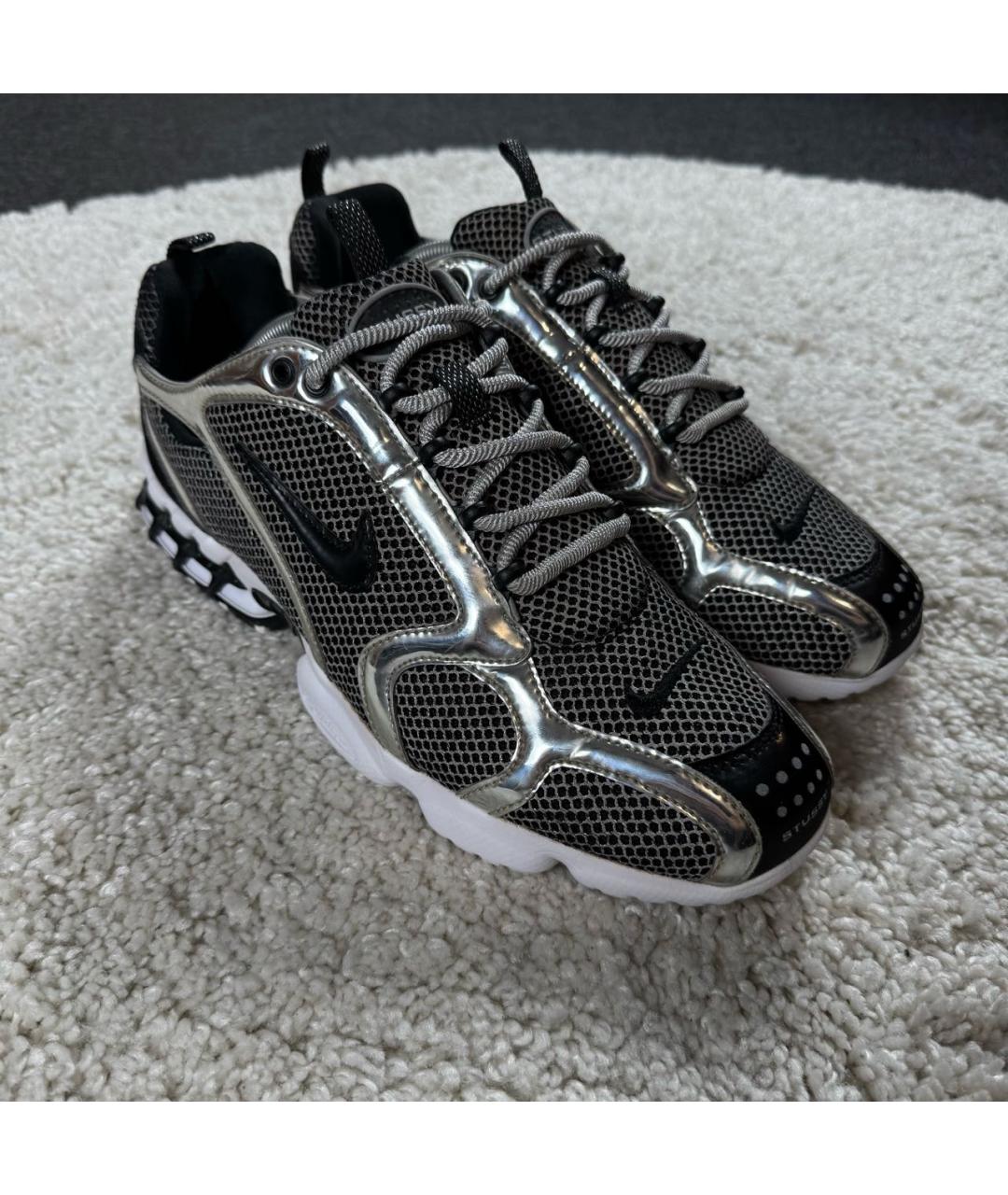 NIKE Серебряные синтетические низкие кроссовки / кеды, фото 6