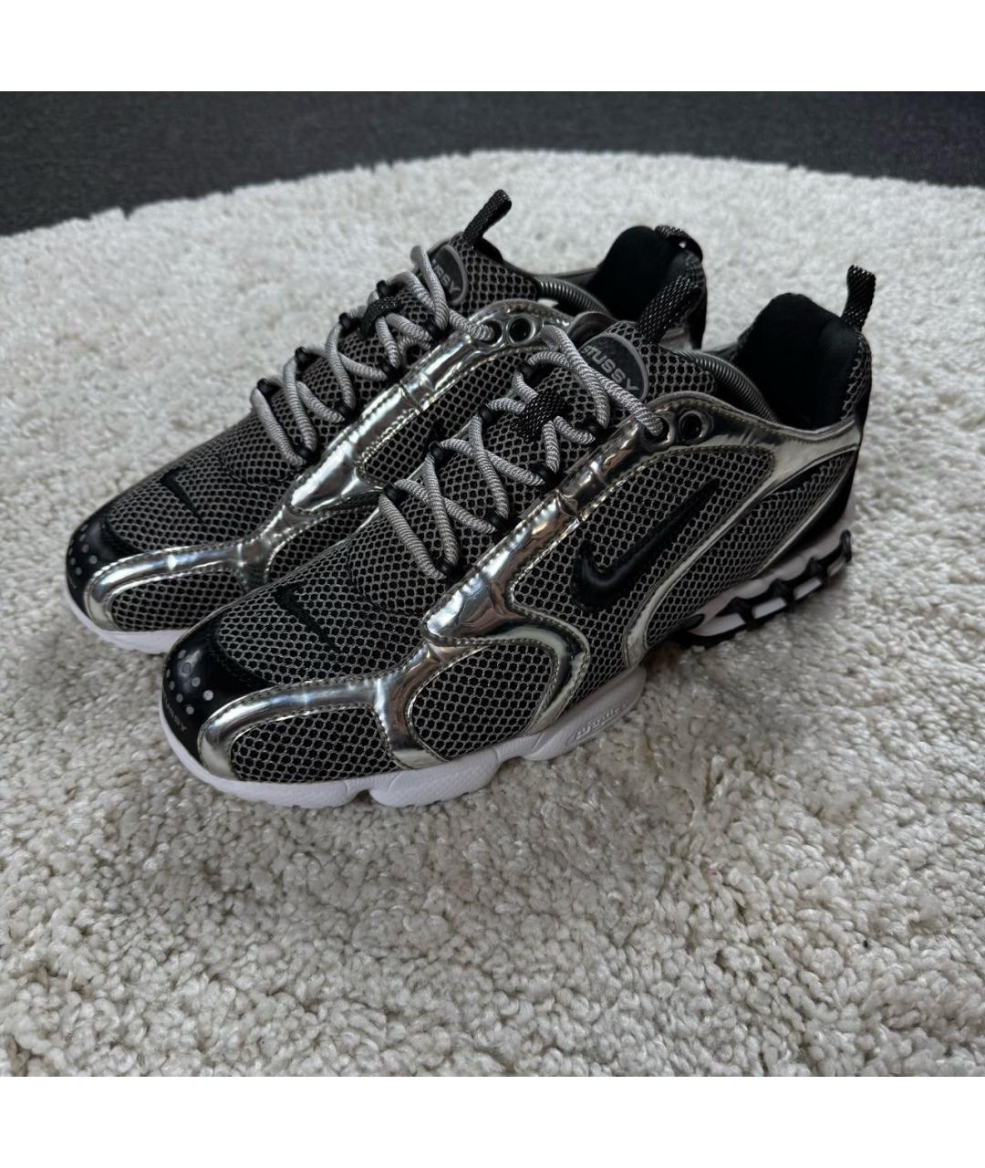 NIKE Серебряные синтетические низкие кроссовки / кеды, фото 5