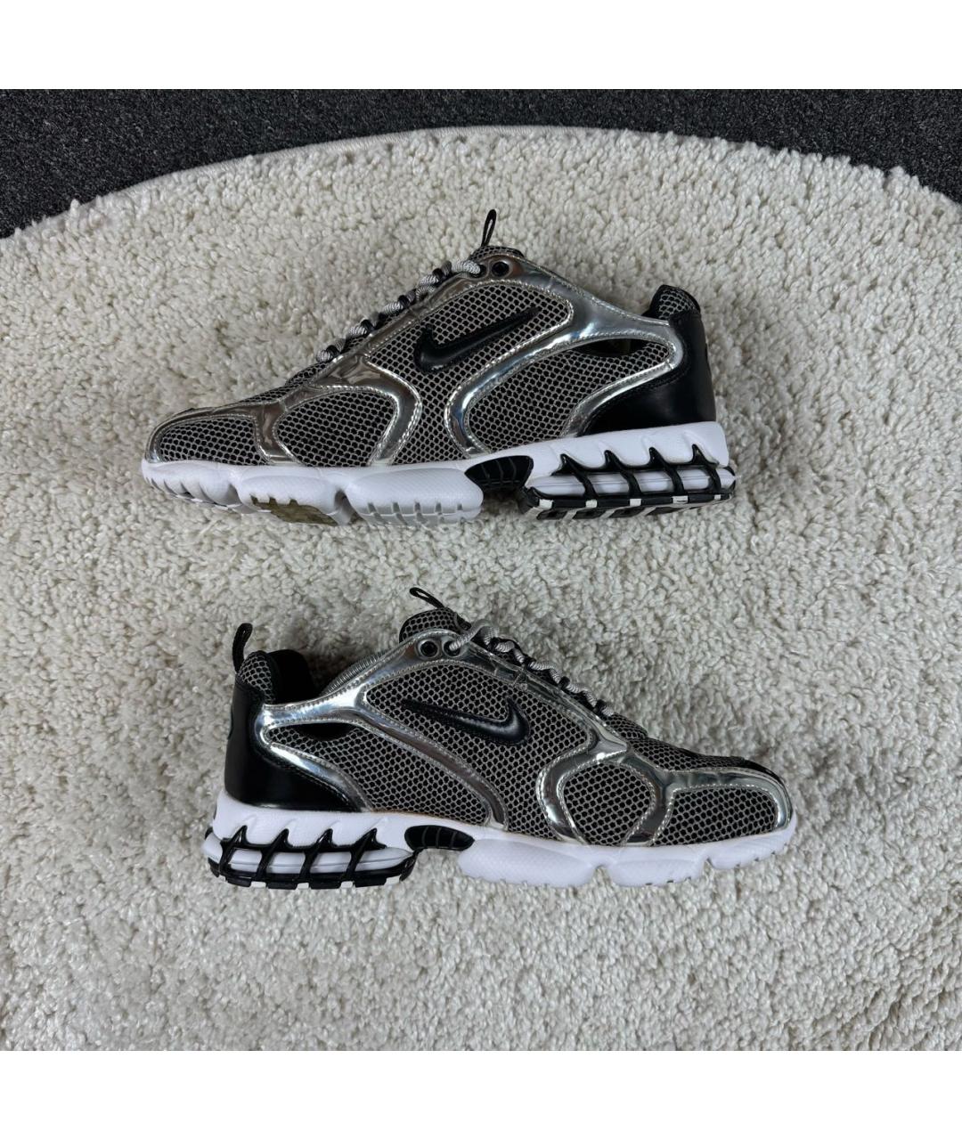 NIKE Серебряные синтетические низкие кроссовки / кеды, фото 4