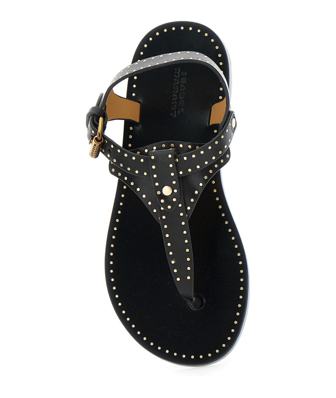 ISABEL MARANT Черные кожаные сандалии, фото 4