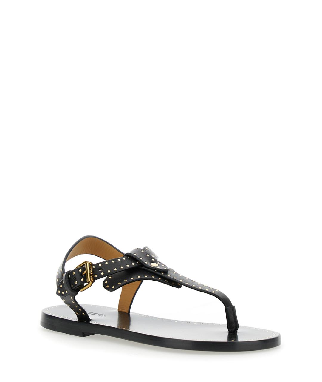 ISABEL MARANT Черные кожаные сандалии, фото 2